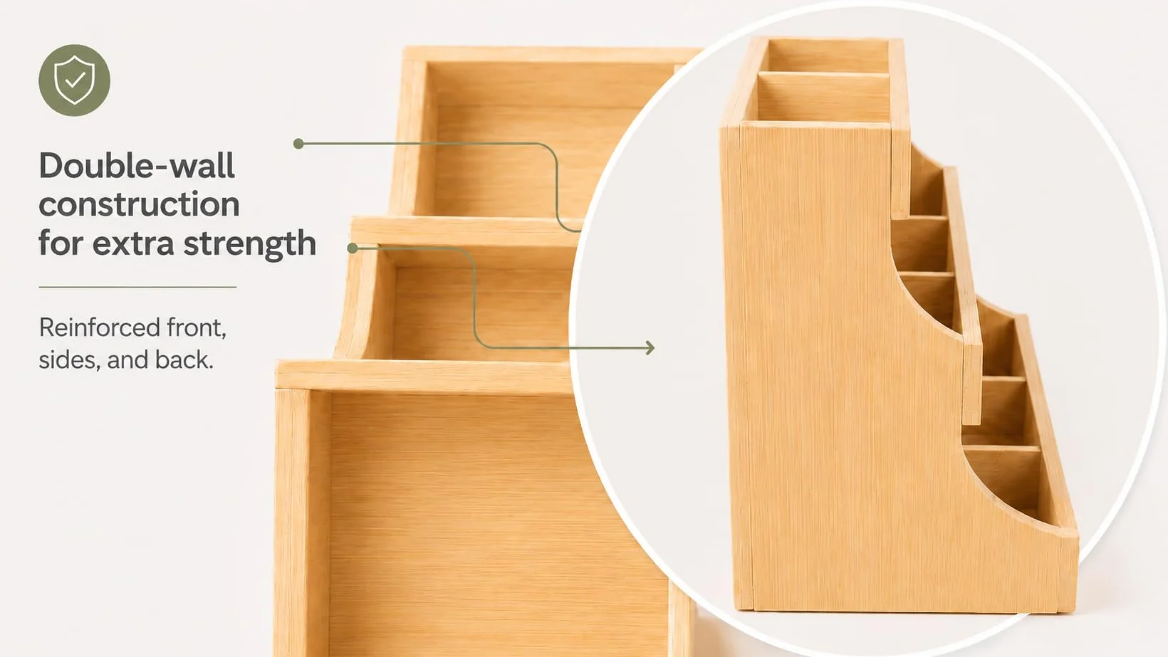 Theodore Organizador Vertical para Bolsas de Té de Bambú, Sostiene 180 Bolsas de Té, Caja de Té de Madera para Almacenamiento de Té para el Hogar, la Oficina o el Café