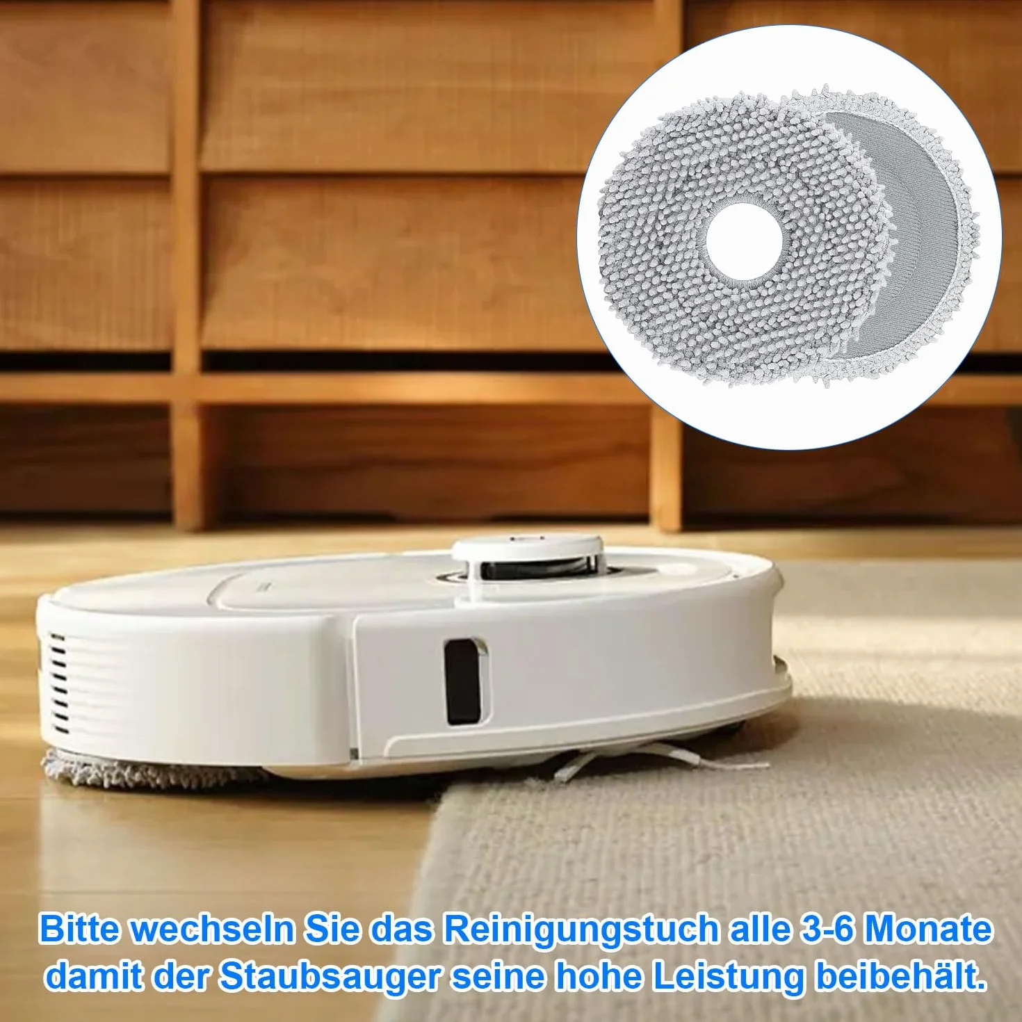 8 Unidades de toallitas para Roborock Q Revo, Lavables/Reutilizables, Microfibra, Accesorios de Repuesto, adecuados para la Limpieza de dormitorios, Salas de Estar, hoteles