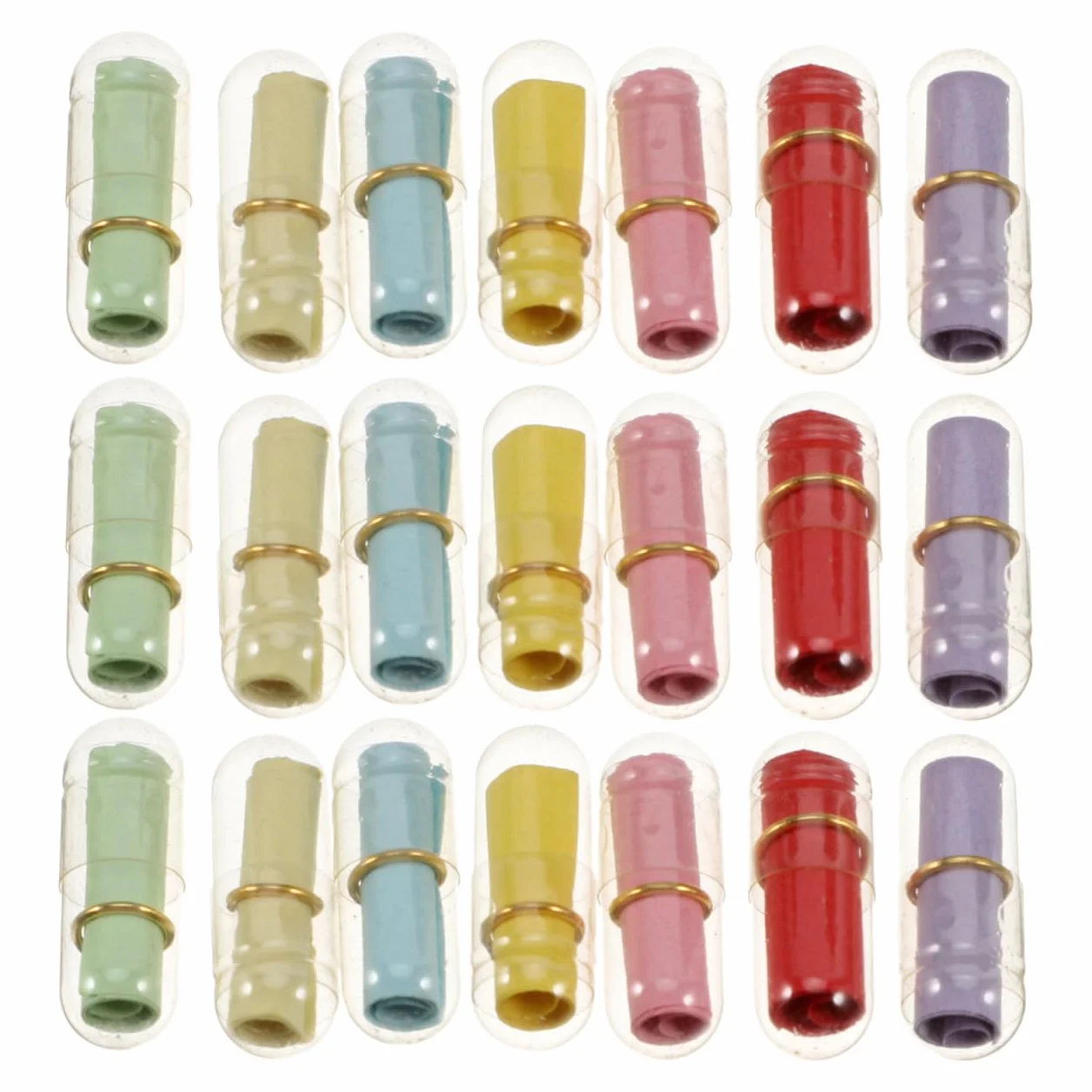 VALICLUD 50piezas Mini Botellas De Plástico Transparente Para Mensajes Cápsulas De Deseo Mixtas Frascos Pequeños Para Amistad y Decoración