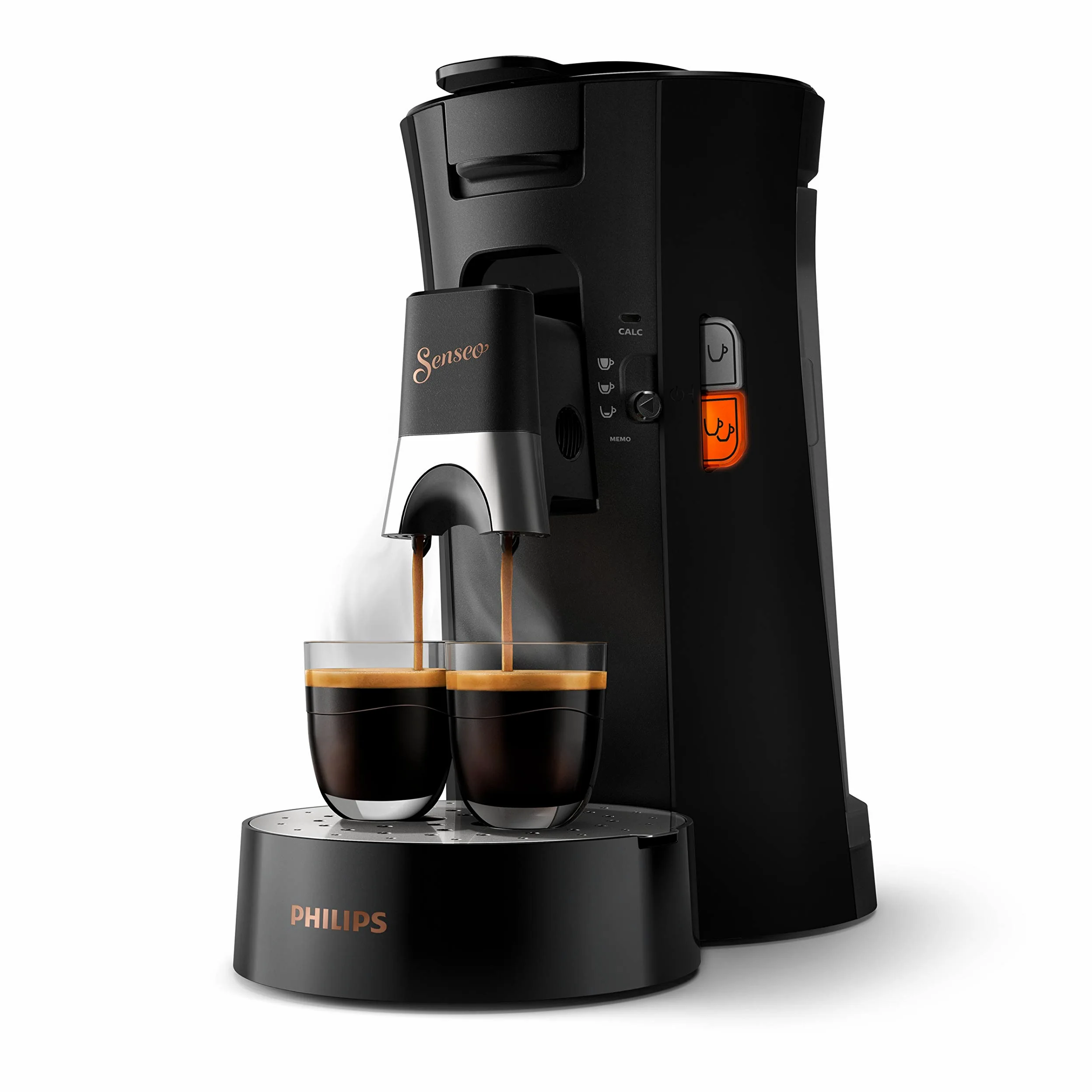 PHILIPS Domestic Appliances Senseo Select CSA240/60 Máquina de cápsulas de café, Color Negro | 1 o 2 tazas Coffee Boost, Crema Plus, función Memo, Caño regulable en altura, 0,9 L (CSA240/60)