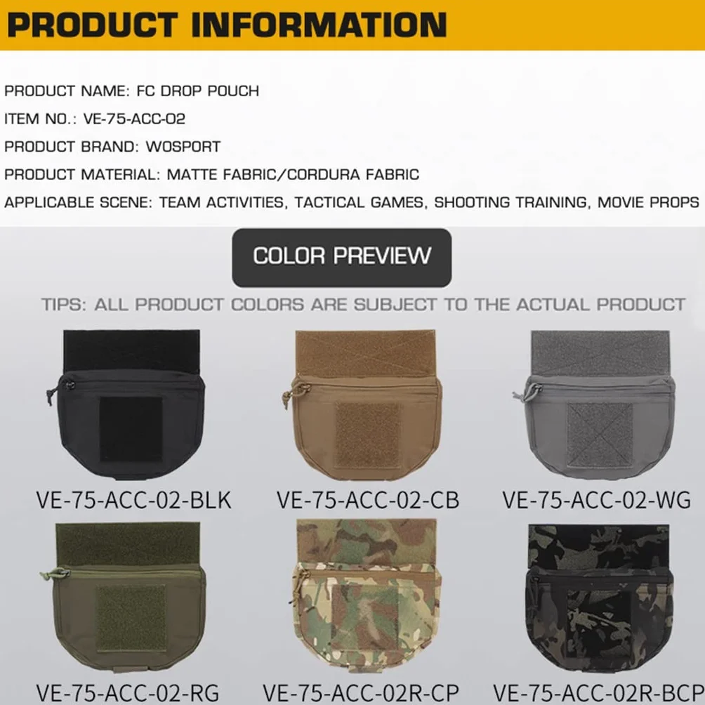 TS TAC-SKY Táctica Bolsa de Caída Dispositivo Pectoral con Banda Elástica, Equipo Multifuncional CP