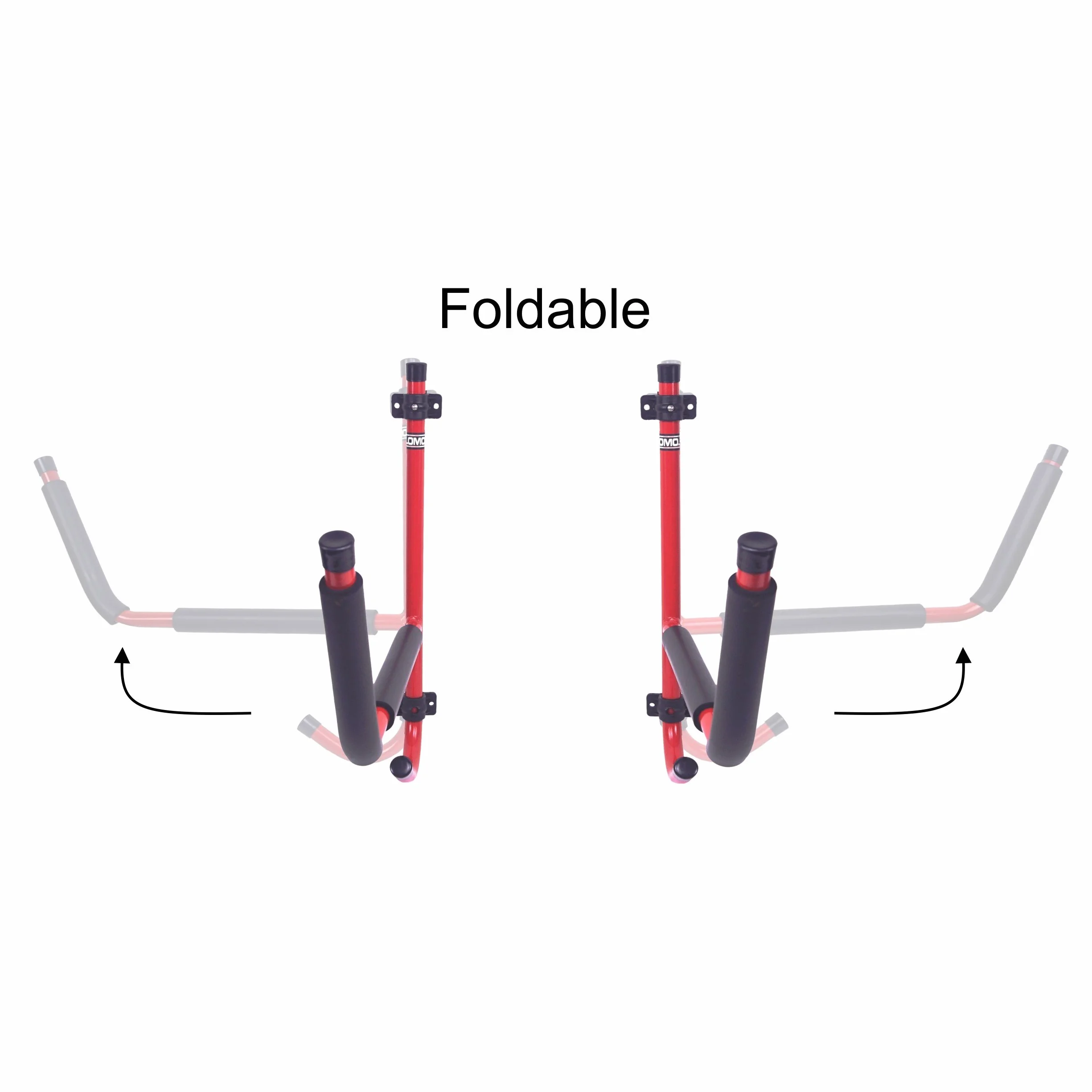 Lomo Soporte de pared plegable para kayak rojo