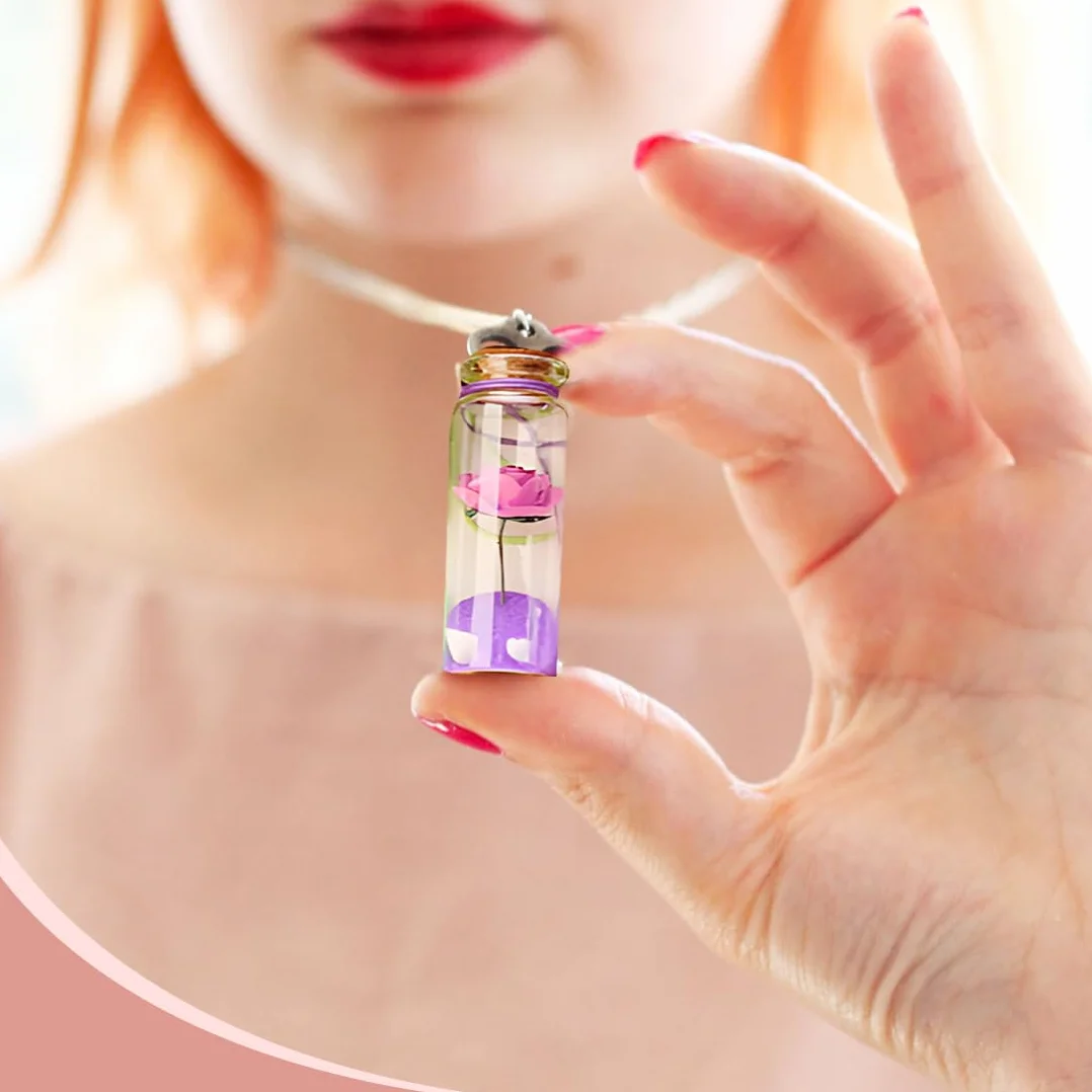 Botella de los Deseos de Vidrio, romántico, Regalo para él, Ella, Botella de Cristal en Miniatura con Corcho, Encantador Regalo de Boda, día de San Valentín， Aniversario de Bodas(12 Botella)