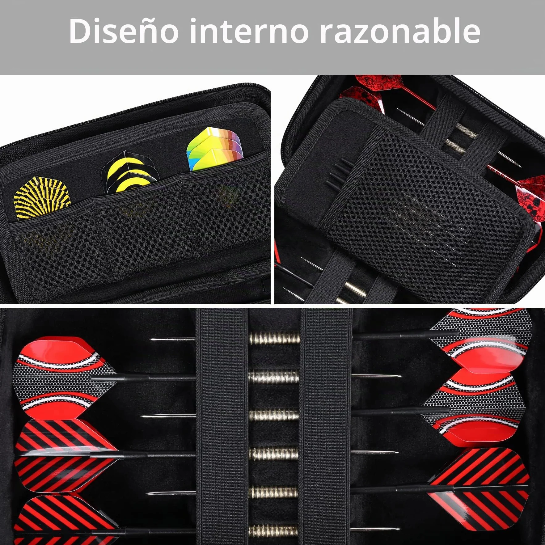 co2CREA Funda Rígido de Repuesto para Juego de 12 Dardos con Punta de Acero o Dardos con Punta Blanda(Funda Solo,Case Only)