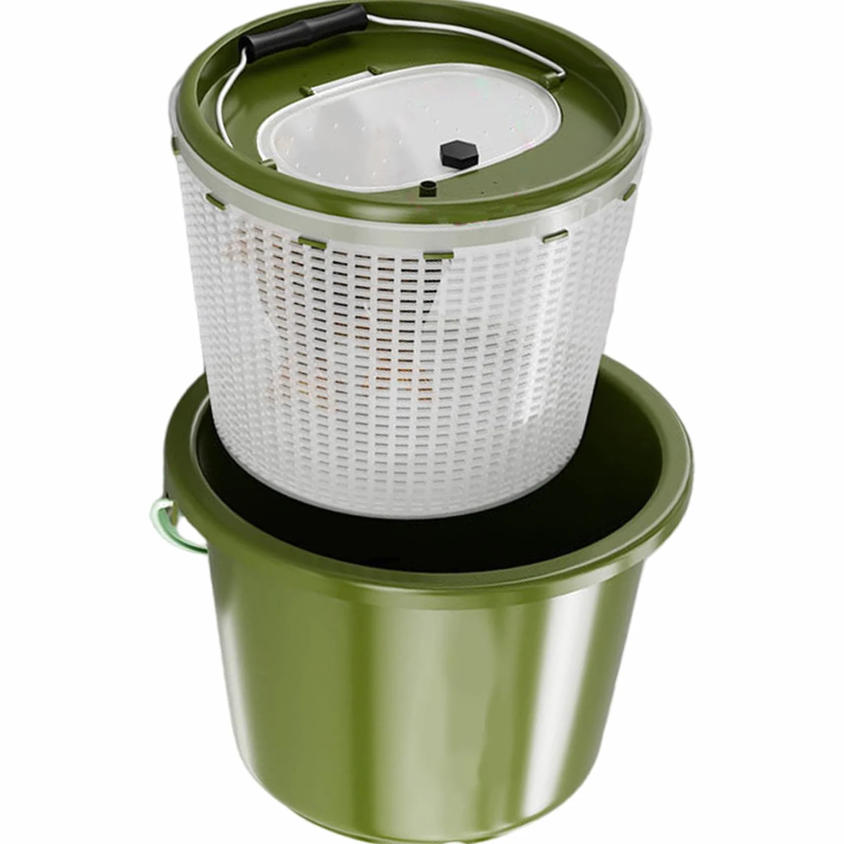 Cubo de Pesca 5L Portátil con Tapa y Orificio de Aireación