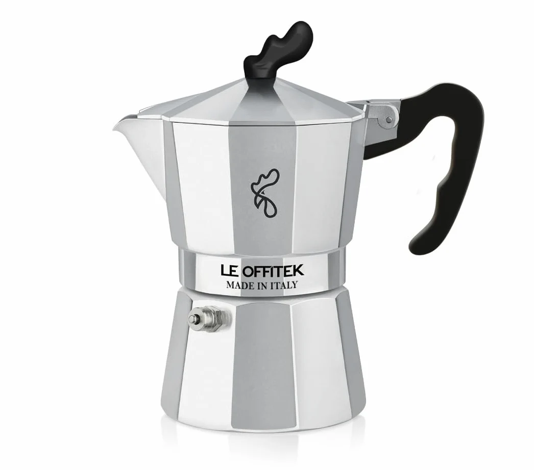 Lorren Home Trends Amika Made In Italy - Cafetera clásica para estufa, café italiano, 3 tazas