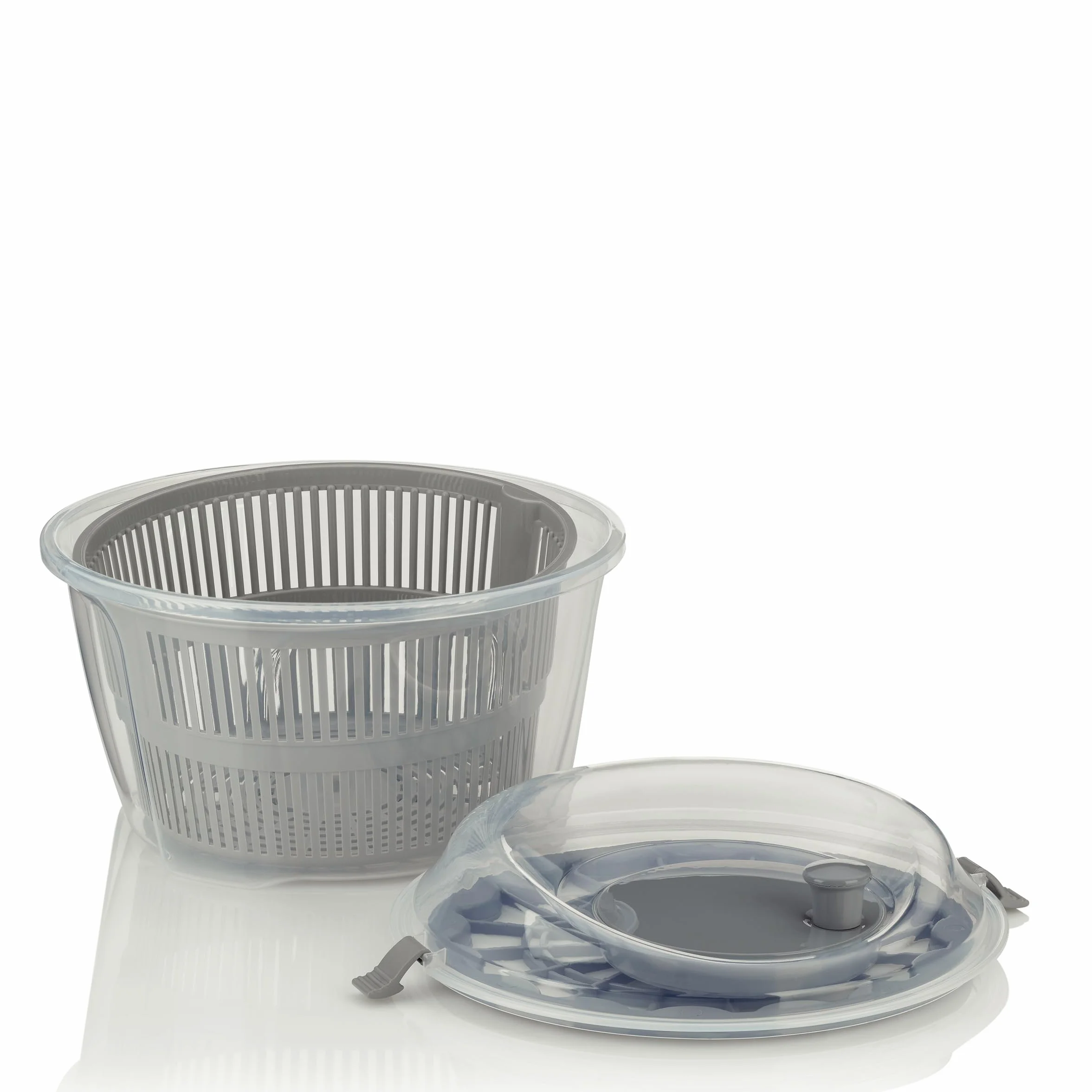 Kela 11907 Lechuga Mailin, PP de plástico, 17,50 cm, diámetro 24,5 cm, 4,4 l, Gris