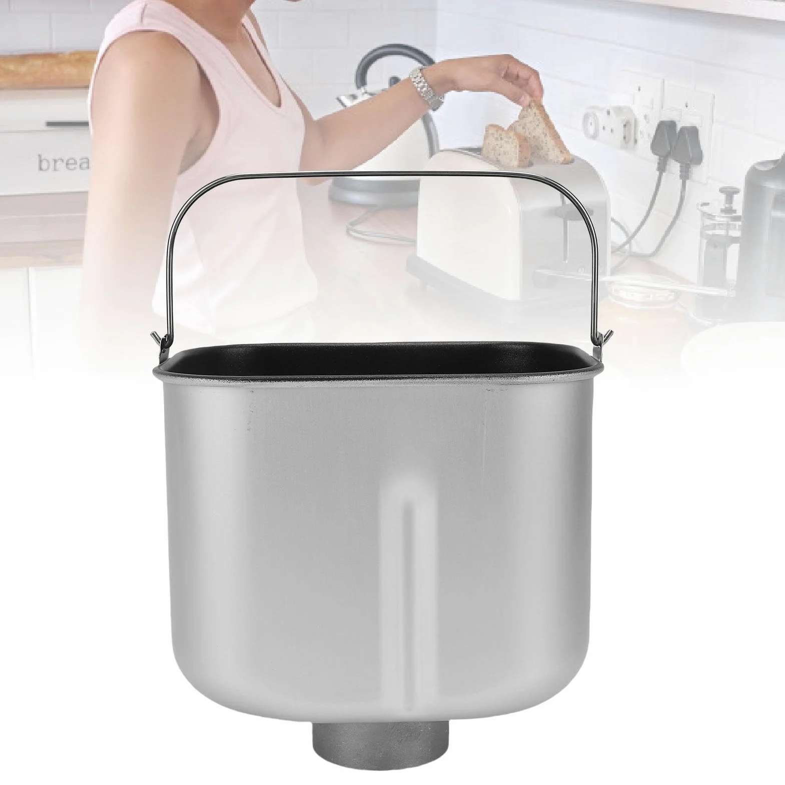 Generic Reemplazo del Cubo de la Máquina de Pan para Morphy Richards 48261 48285 48286 Función de Mezcla Antiadherente para Hornear en Casa 1 Unidad (Estilo alto)