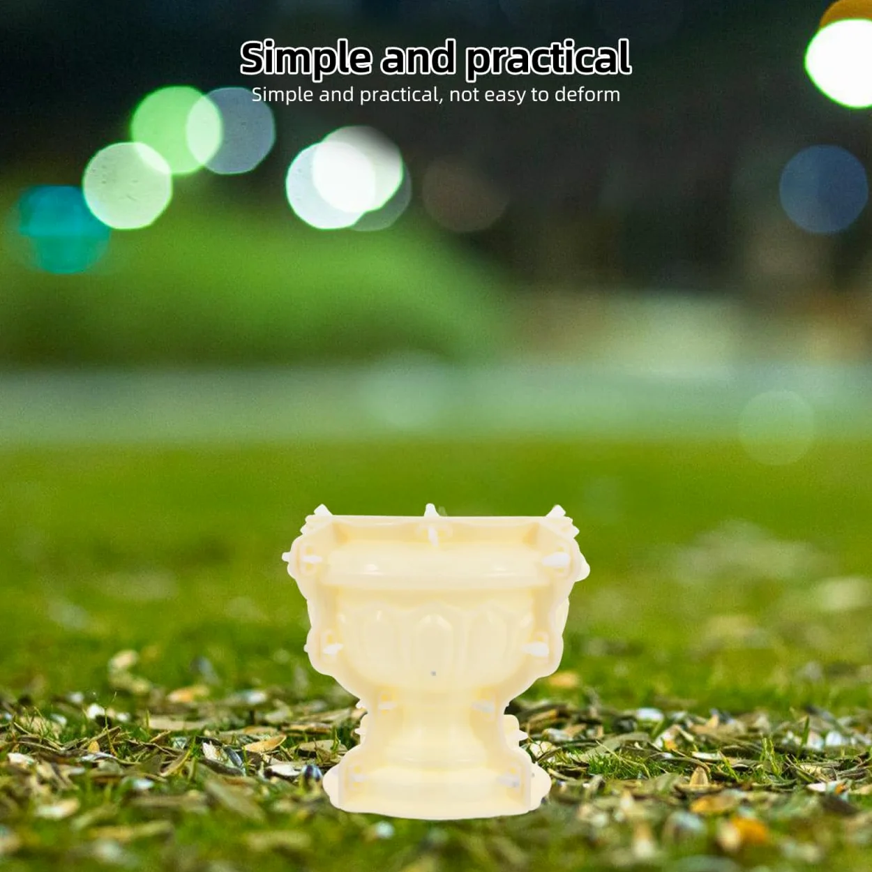 Happyyami Molde de plástico para hacer macetas, 13,00 x 13,00 x 10,24 pulgadas, molde de riego reutilizable para maceta, molde para manualidades, estilo europeo, fácil de limpiar para jardín y