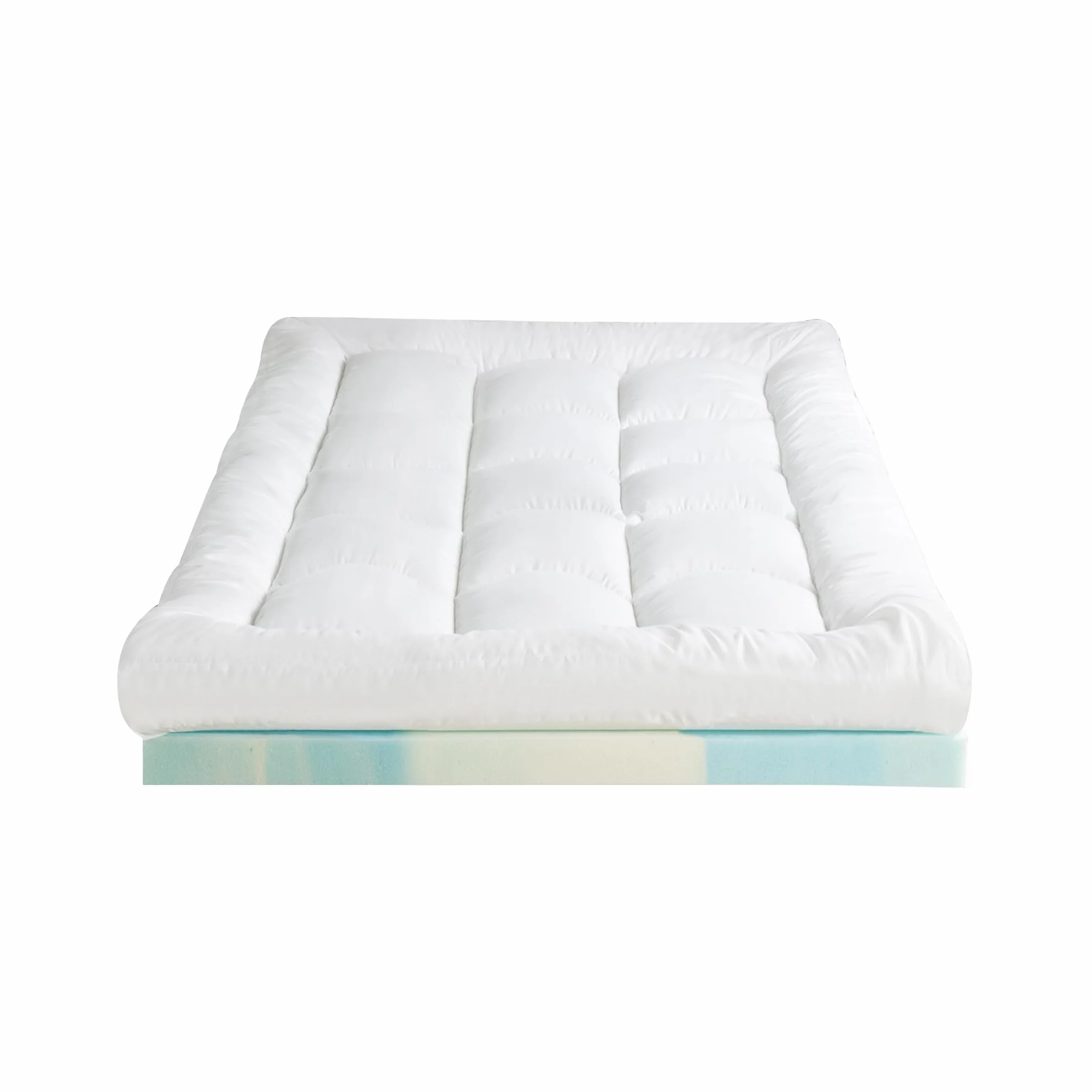 Zinus Topper 90x190 cm – Grosor de 10 cm – Sobrecolchón de Espuma con ventilación refrescante – Firmeza Media – Funda Suave y Transpirable – Certificado Oeko-Tex