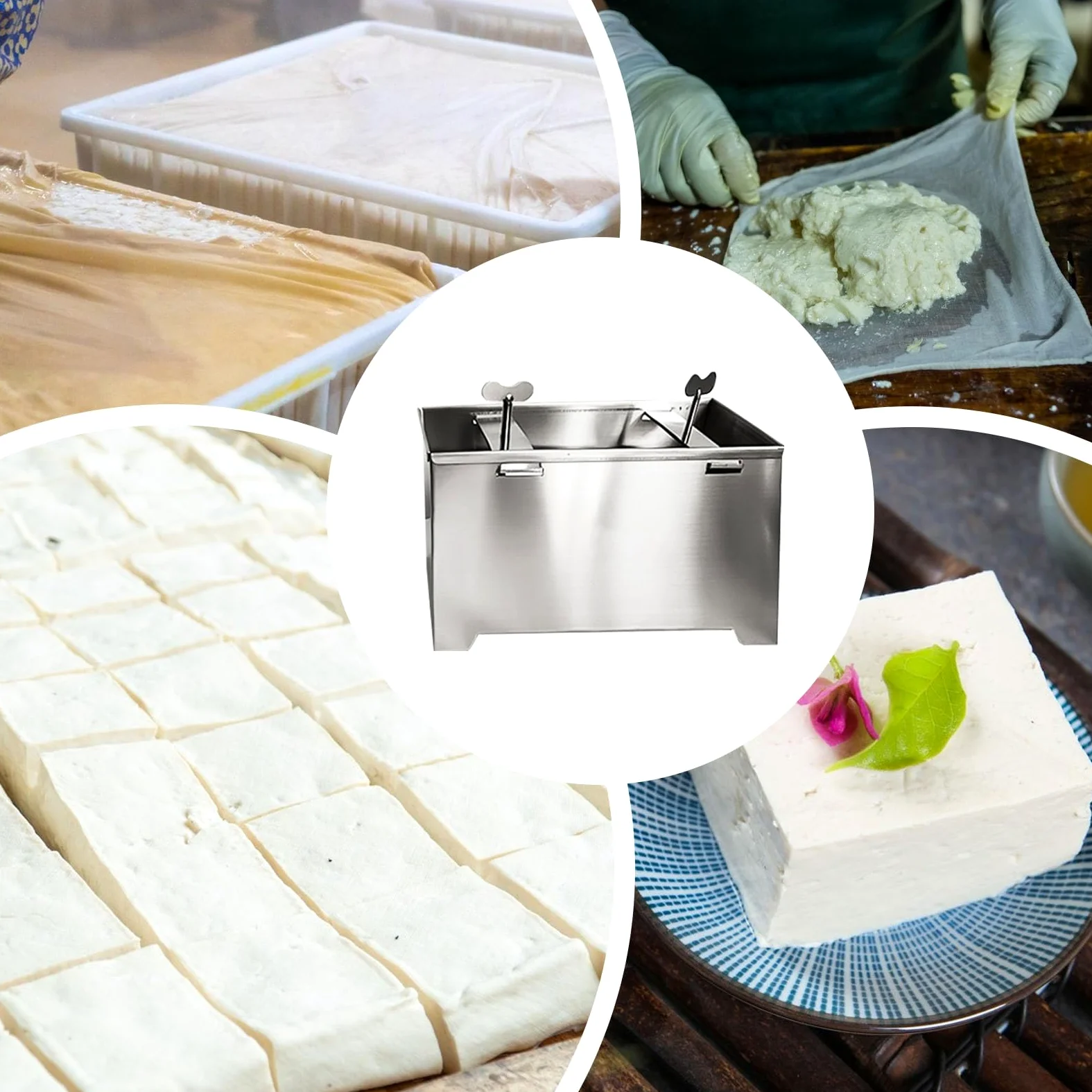 Prensa Para Acero Inoxidable Manual Multifuncional | Molde Prensador De Sedoso Para Queso Paneer Alimentos De Soja Vegetariano Hogar Comercial Restaurante Camping