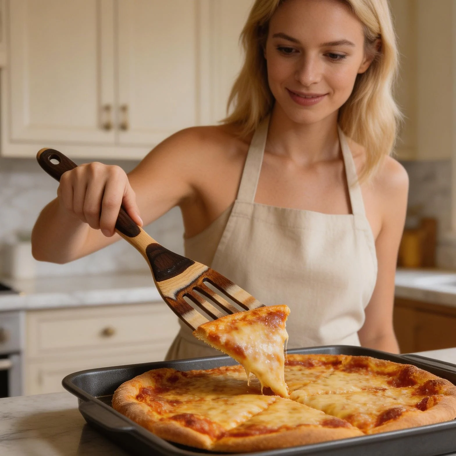 Cuchara de madera de colores degradados Cucharón de sopa antiadherente Pastas Espátula Utensilios para regalar y mejorar la cocina Cuchara de cocina de madera estética