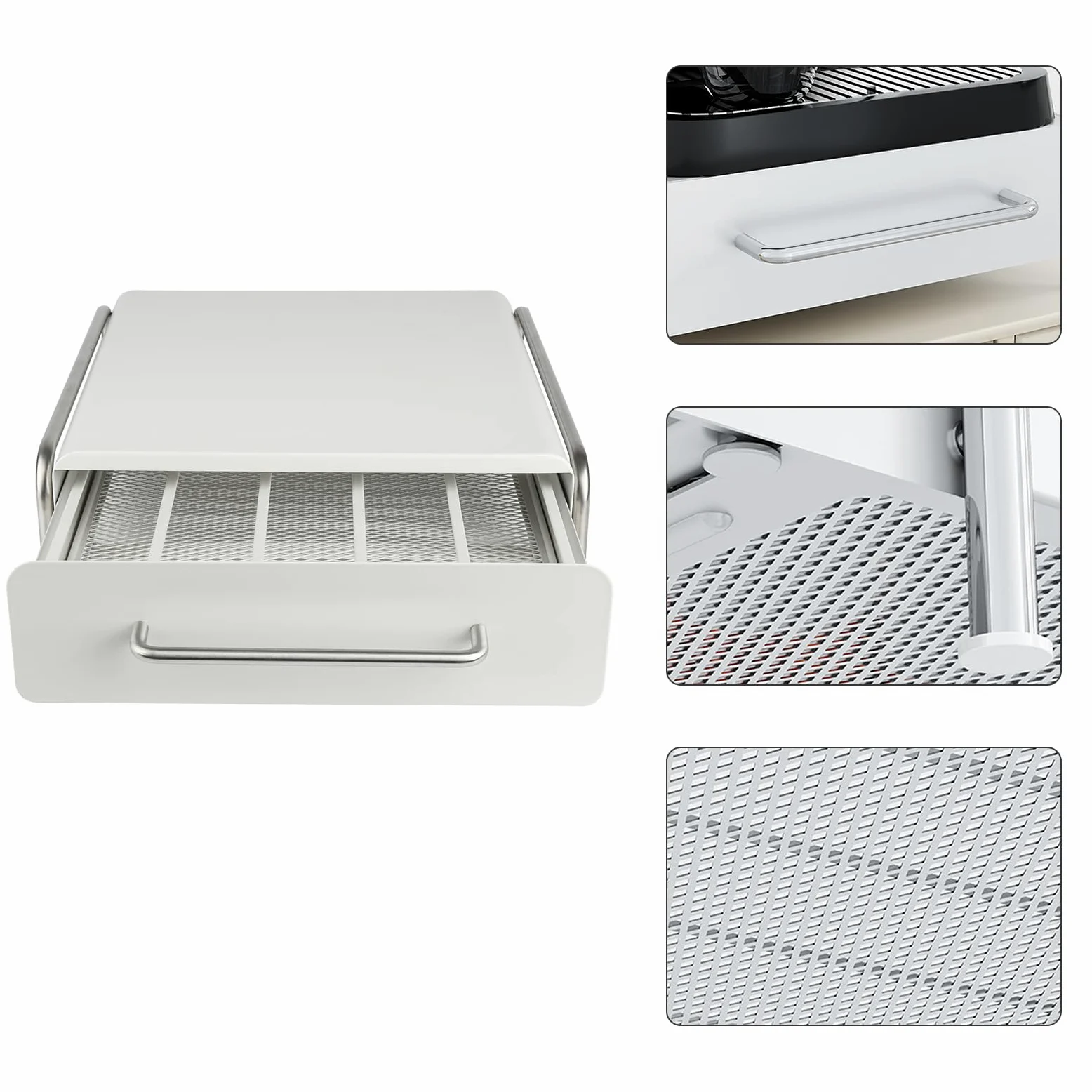 Cajones para Cápsulas de Café, Organizador para Cápsulas Dolce Gusto Capas Dispensador de Capsulas con Soporte de Máquina de Café, Cajón para Almacenar, Portacápsulas (30.5 * 31.5 * 10cm/36,blanco)