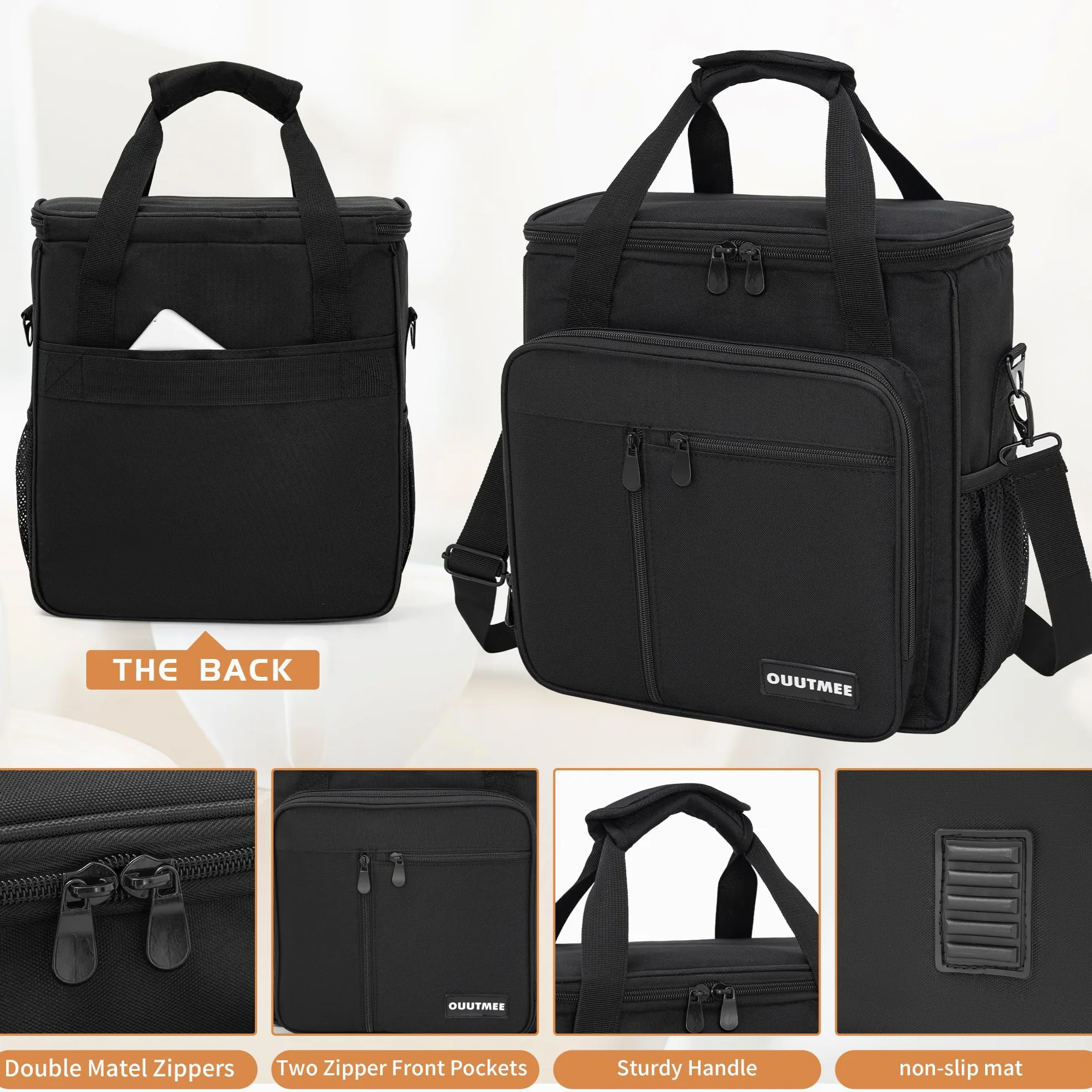 OUUTMEE Bolsa de transporte para cafetera compatible con Keurig K-Mini o K-Mini Plus, bolsa de almacenamiento portátil con bolsillos adicionales, funda de almacenamiento con correa para el hombro
