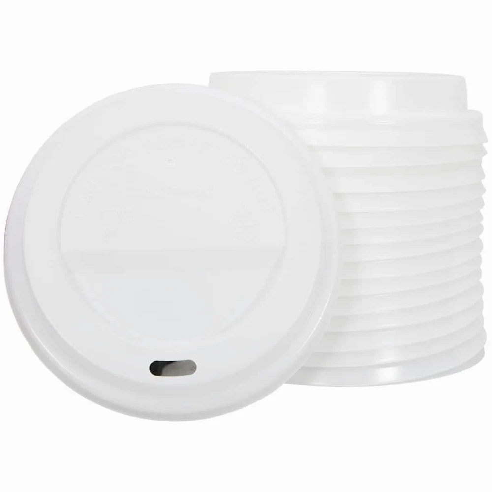 Mangloder Vasos desechables con tapas, 1000 unidades, 400 ml, de papel resistente con revestimiento de polietileno para bebidas calientes y frías, ideales para fiestas, catering, gastronomía, oficina