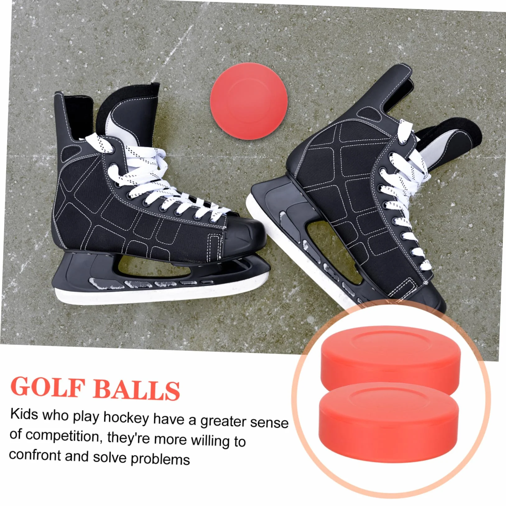 UPKOCH Disco de Hockey sobre Hielo 4 Piezas PVC Ajustable Superficie Mate Entrenamiento