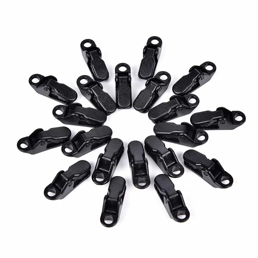 YIXISI 50Pcs Abrazaderas Pinza de Cocodrilo Plástico para Tienda de Campaña