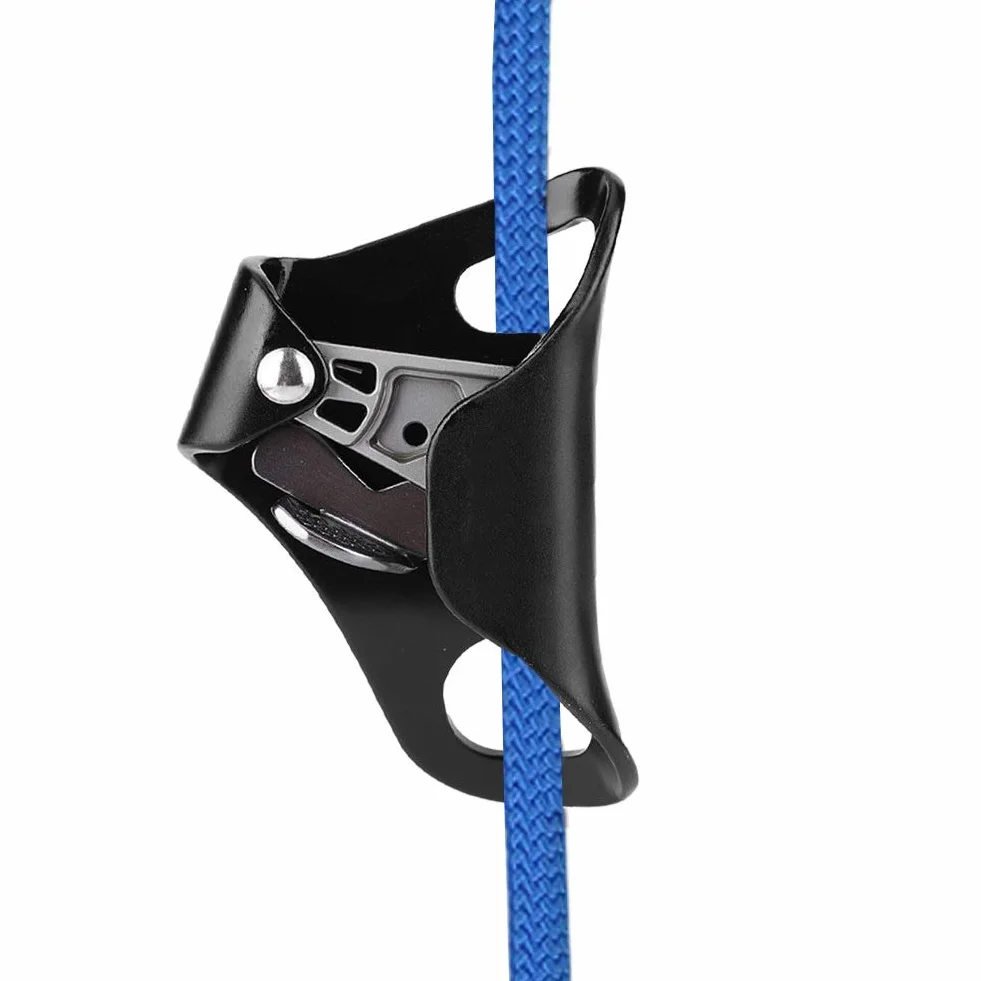 MAGT Ascendente de Escalada, Ascensor de Pecho para Escalada Montañismo con Cuerda 8-13mm (Negro)