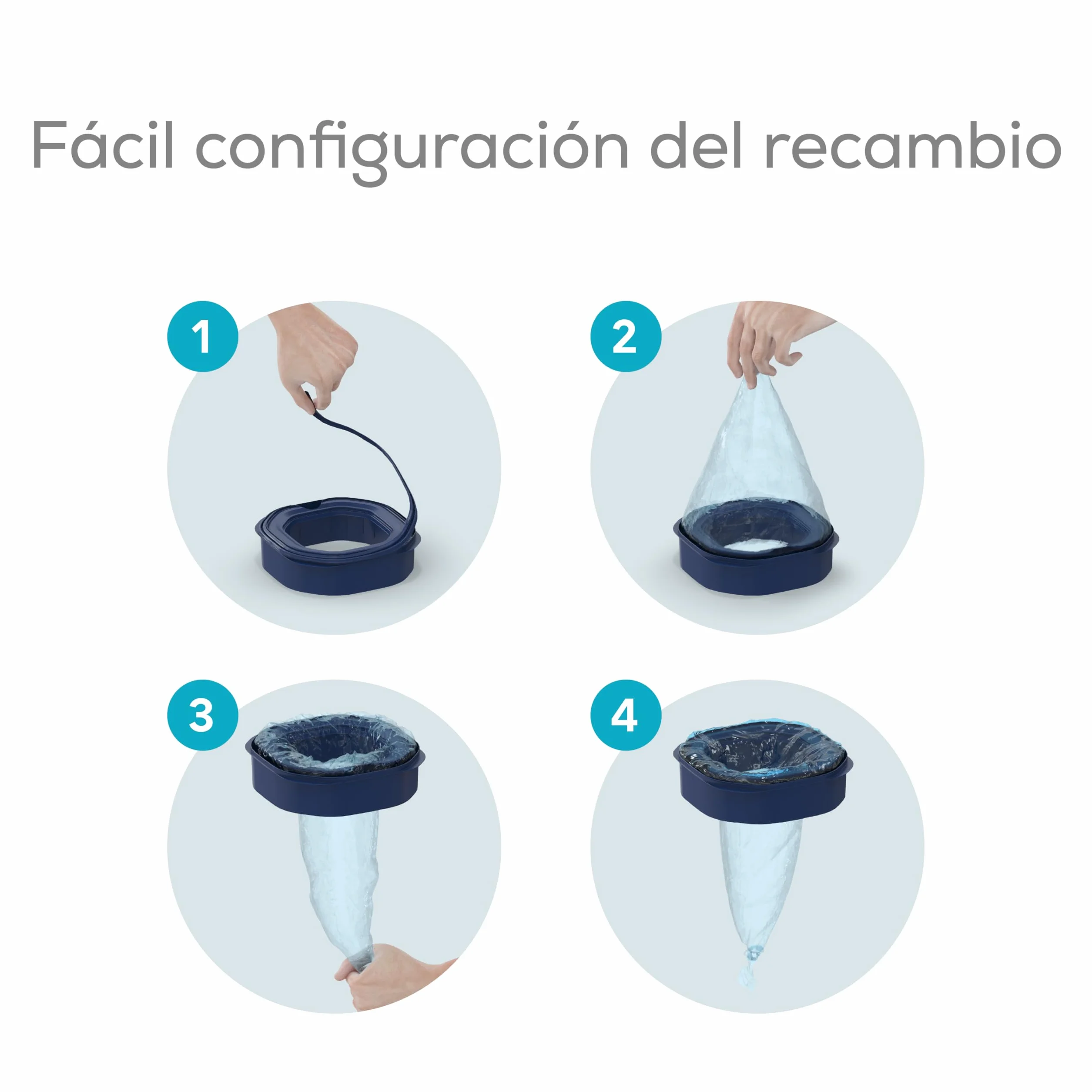 Angelcare Recambios octogonales para papelera de pañales, 3 Recharges
