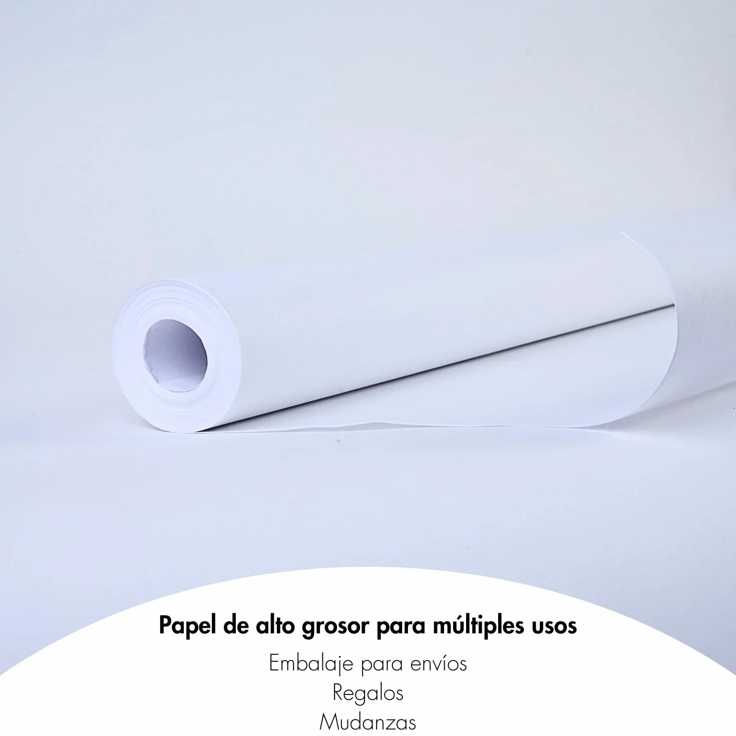Dohe - Rollo de Papel Kraft Blanco 100 cm x 25 metros - 60 g/m², ECO: Papel 100% Reciclado, Embalaje y Envíos - Material de oficina
