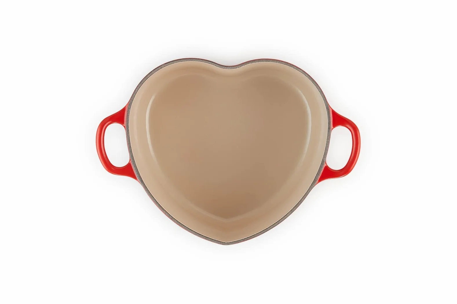 Le Creuset Cocotte corazón de hierro fundido con pomo en forma de corazón, 20 cm, Cereza, 21401200602455