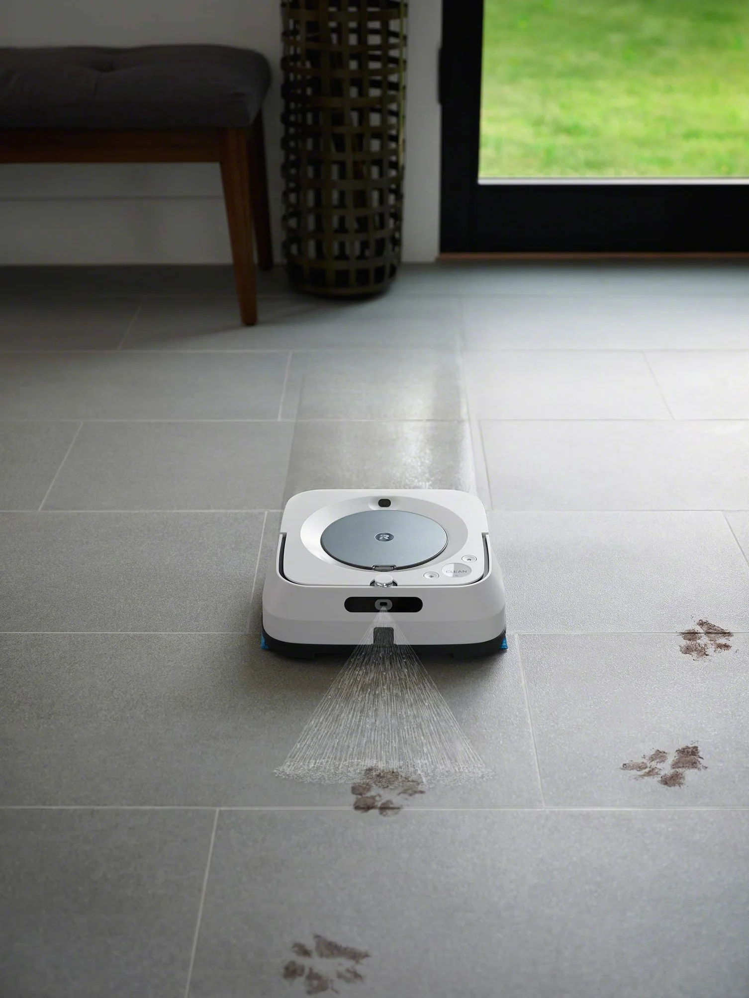 iRobot - Piezas auténticas - Paños Lavables para Fregar Braava Jet Serie m (2X) - Gris - Reutilizables.