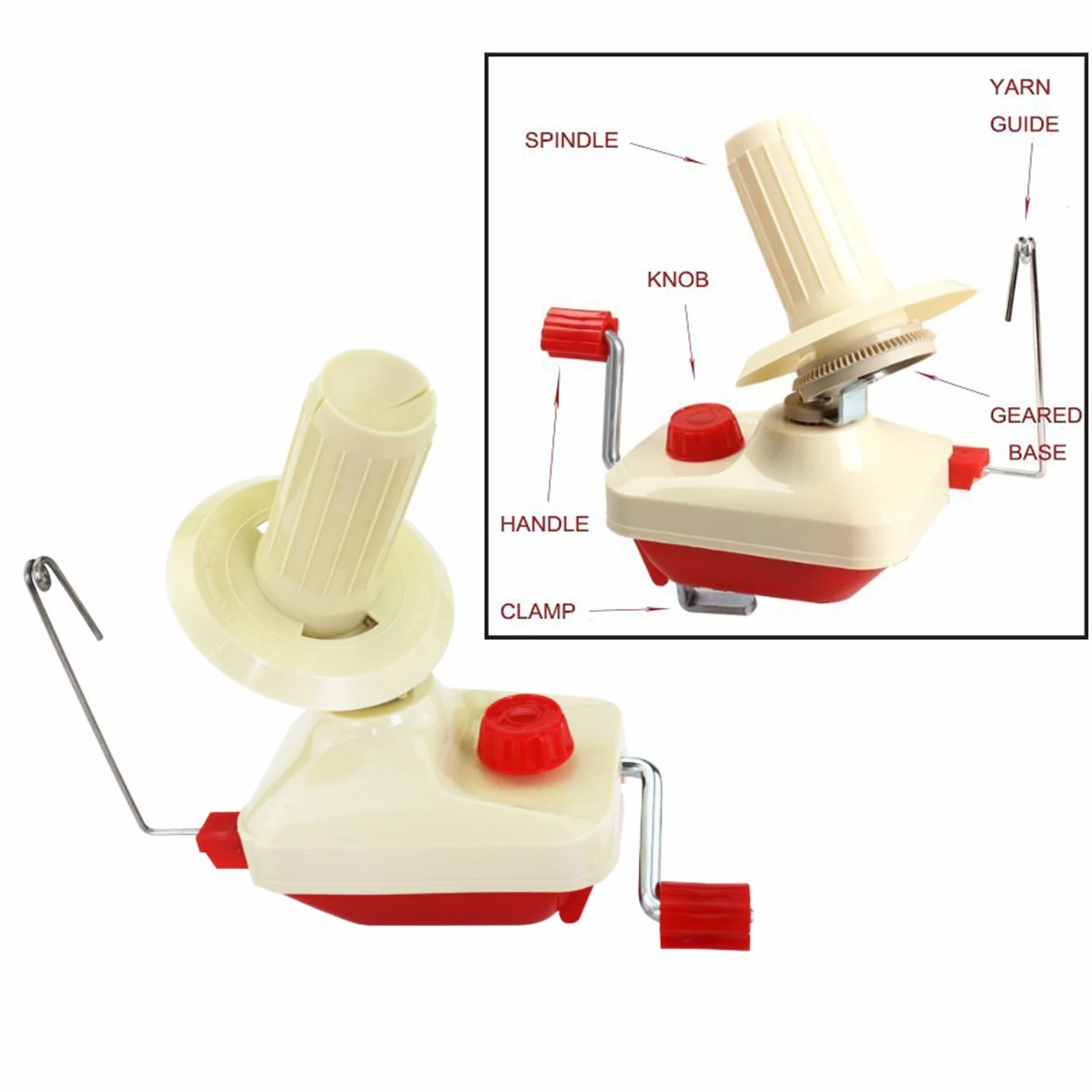 Bobinadora de bolas de rosca,Corchete de la mesa de la devanadera, broche manual Accesorios de costura,Uso en el hogar Manual Winder Holder