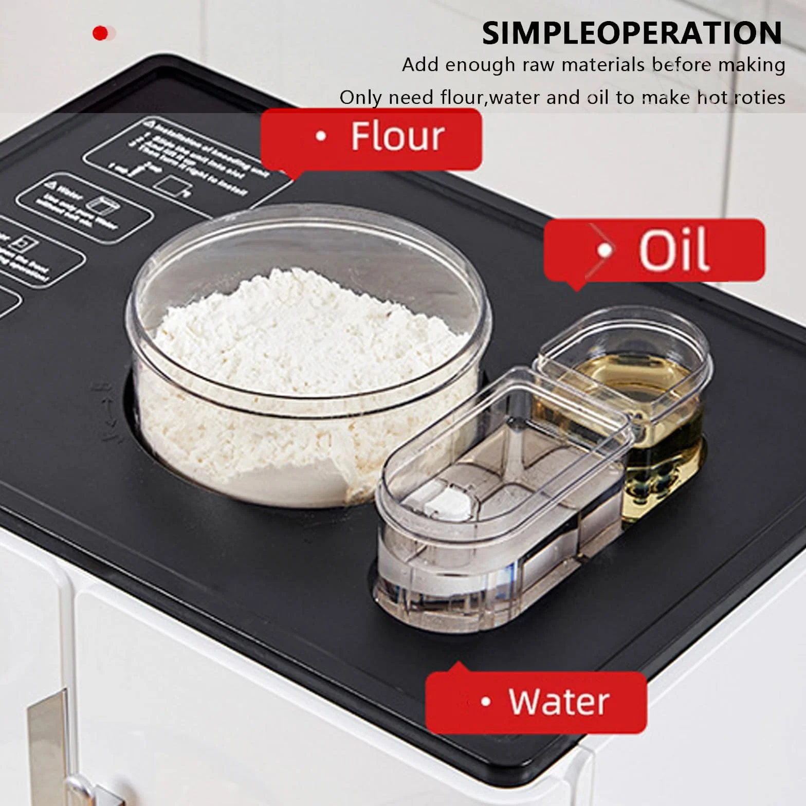 maquina crepes e panquecas, maquina pancakes automatica, Máquina para hacer tortillas y prensa para roti, prepare 20 deliciosos panes planos, tortillas y pitas de una sola vez con un solo botón