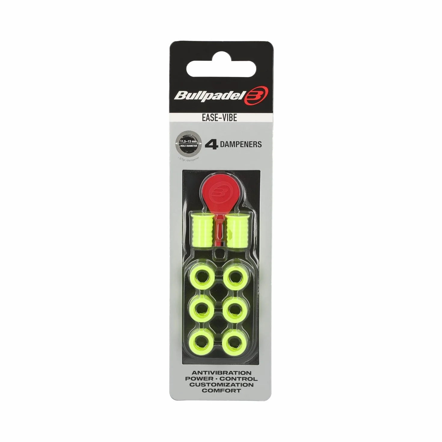 Antivibrador Bullpadel Ease Vibe Amarillo Blister 4uds