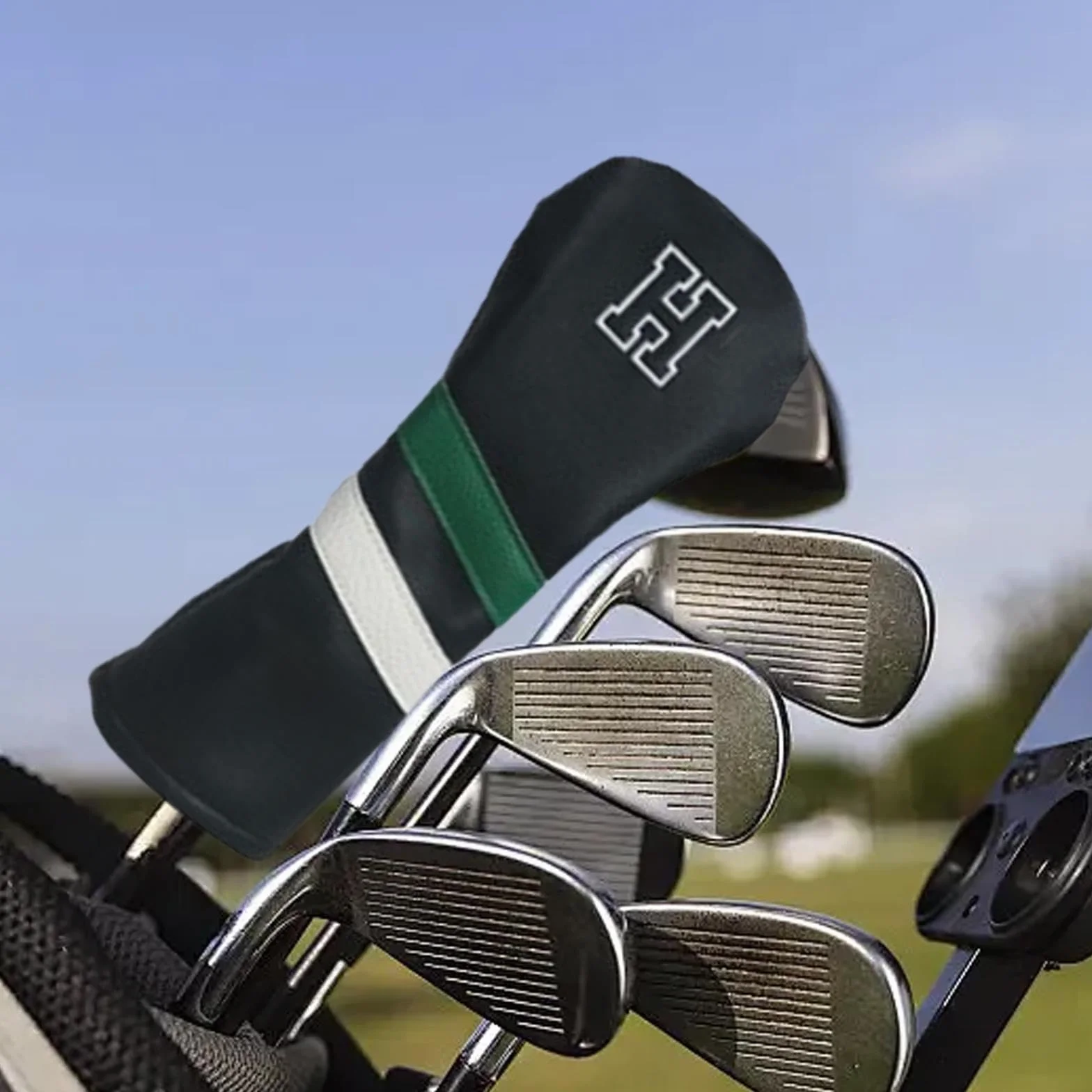 Funda para Palos de Golf, Cuero Sintético, Impermeable, Resistente al Desgaste, Forro Suave, Tamaño Portátil