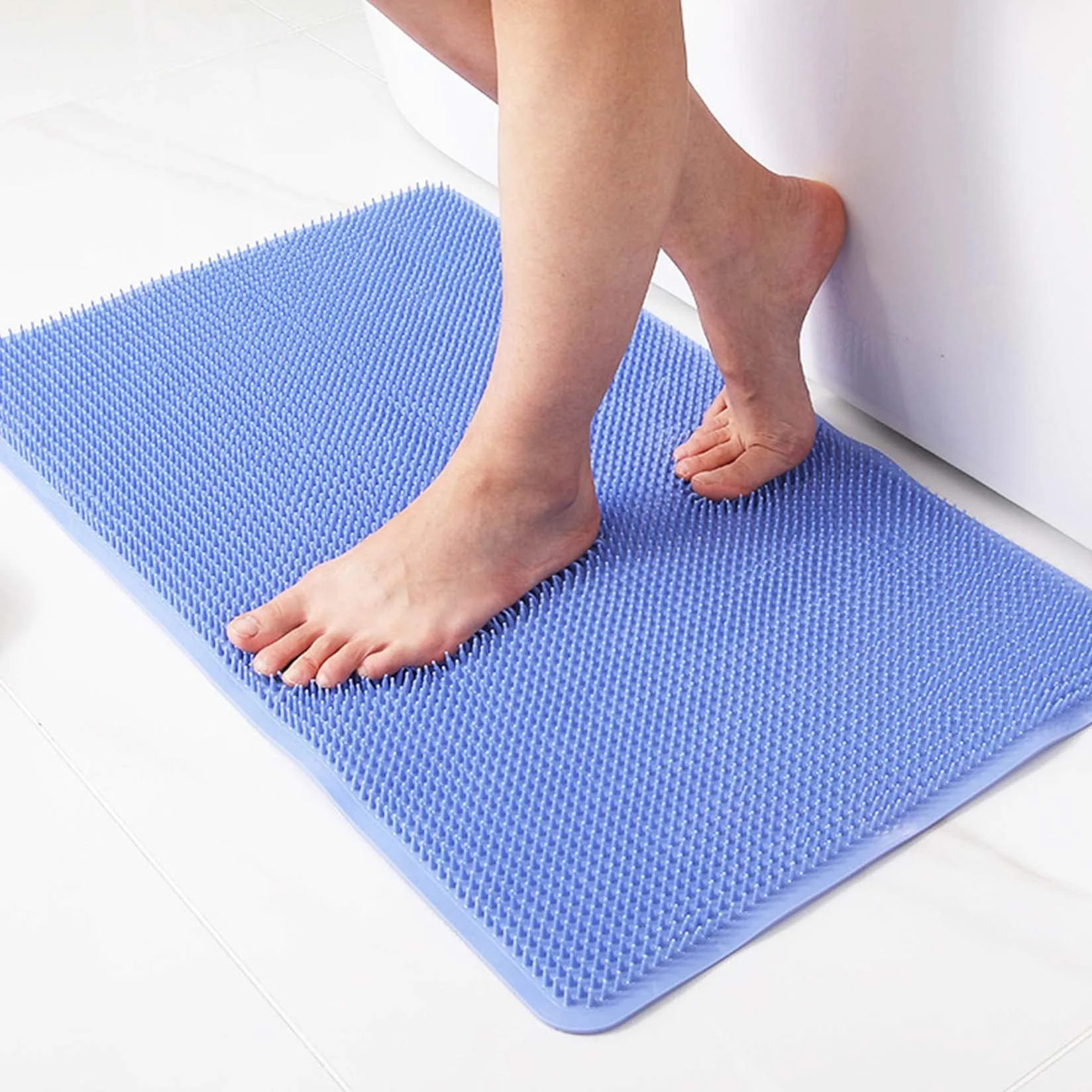Alfombrillas de baño Antideslizantes, Alfombrilla de Ducha Curva, Alfombrillas de Ducha para baño Antideslizantes con ventosas, Almohadilla para pies de ma