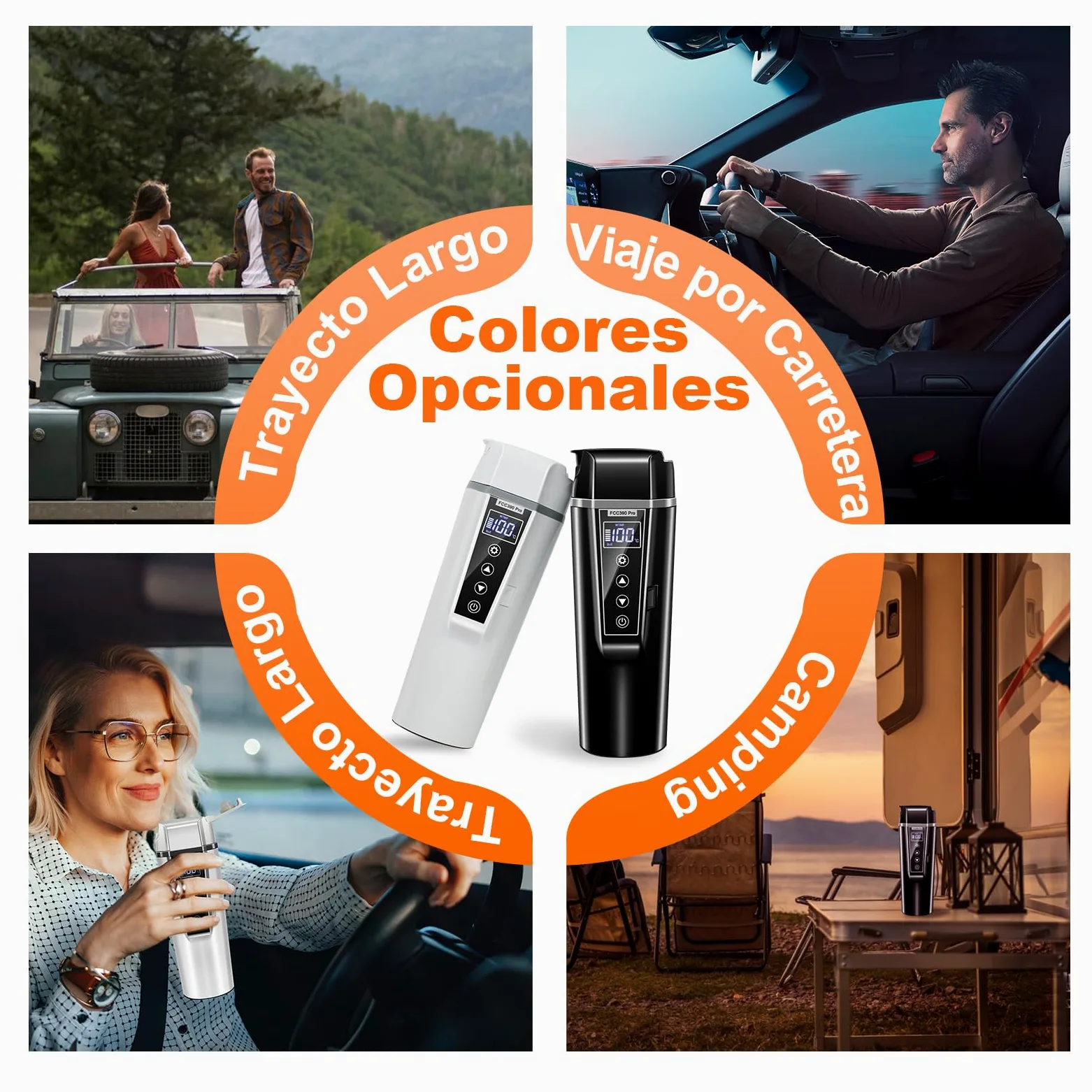 Hervidor Coche 12V/24V Eléctrico 400ml para Camión y Viaje