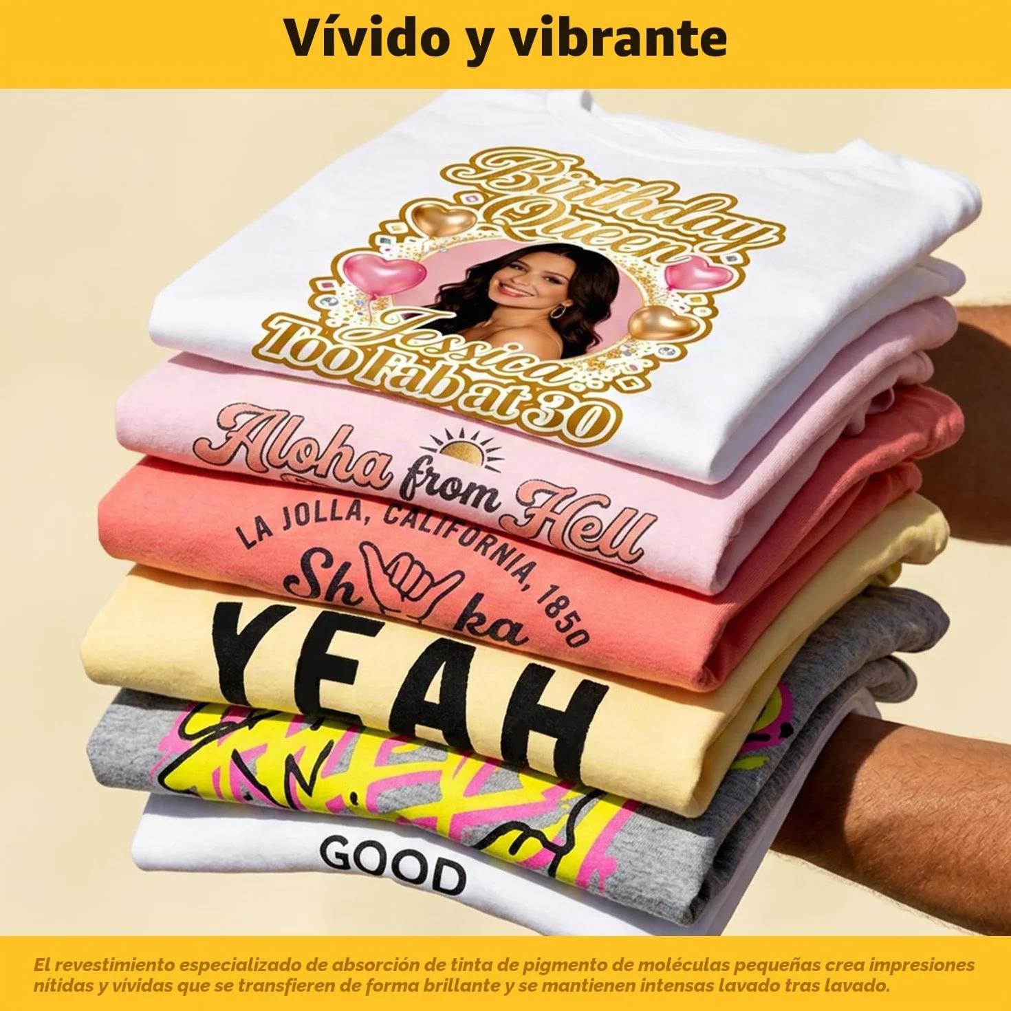 TransOurDream-vieja marca.Transfer Paper Para Tejidos Claros,Papel de Transferencia,Sin Impresión de Espejo(A4x10 Hojas)