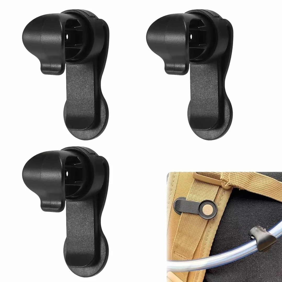 3 clips magnéticos para tubo de hidratación, clip para tubo de hidratación, clip para tubo de hidratación, bolsa de agua magnética para mochila, bicicleta, correa de hombro desmontable