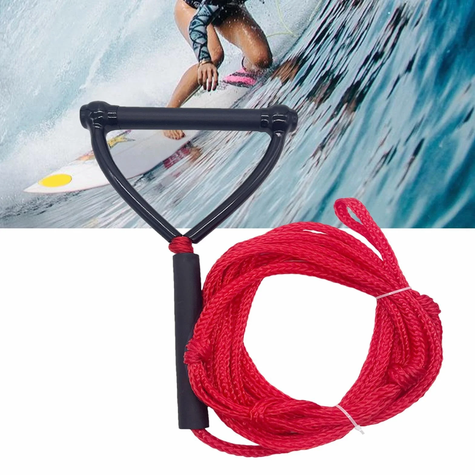 Cuerda de Remolque para Surf - Línea de Arnés para Deportes Acuáticos con Asa para Wakeboard, Esquí y Tabla de Surf