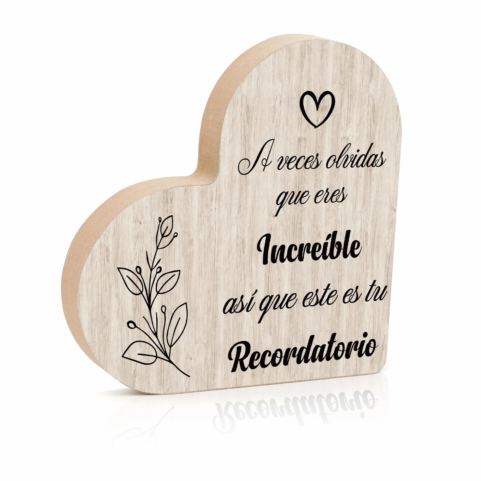 Regalos para Madres Navidad, Placa Corazón de Madera 2 cm Grosor, Regalos Navidad Mujer, Detalles para Regalar Mujer, Regalo Cumpleaños Madres, Regalos para Amigos Mayor Regalos para Jubilacion