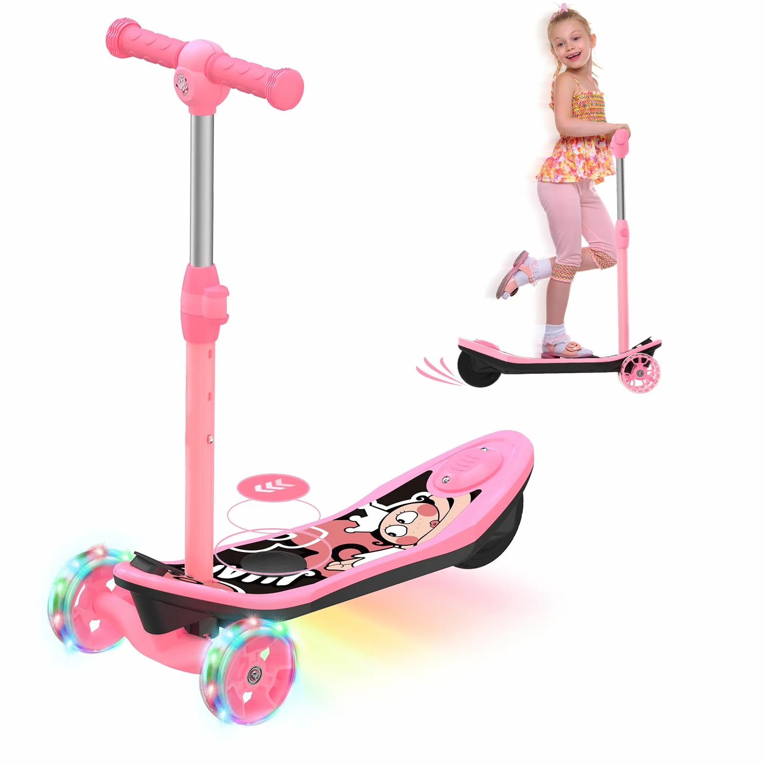 iScooter Patinete eléctrico para niños 2 en 1 batería 12V 5Ah ruedas 5 pulgadas carga máxima 50kg