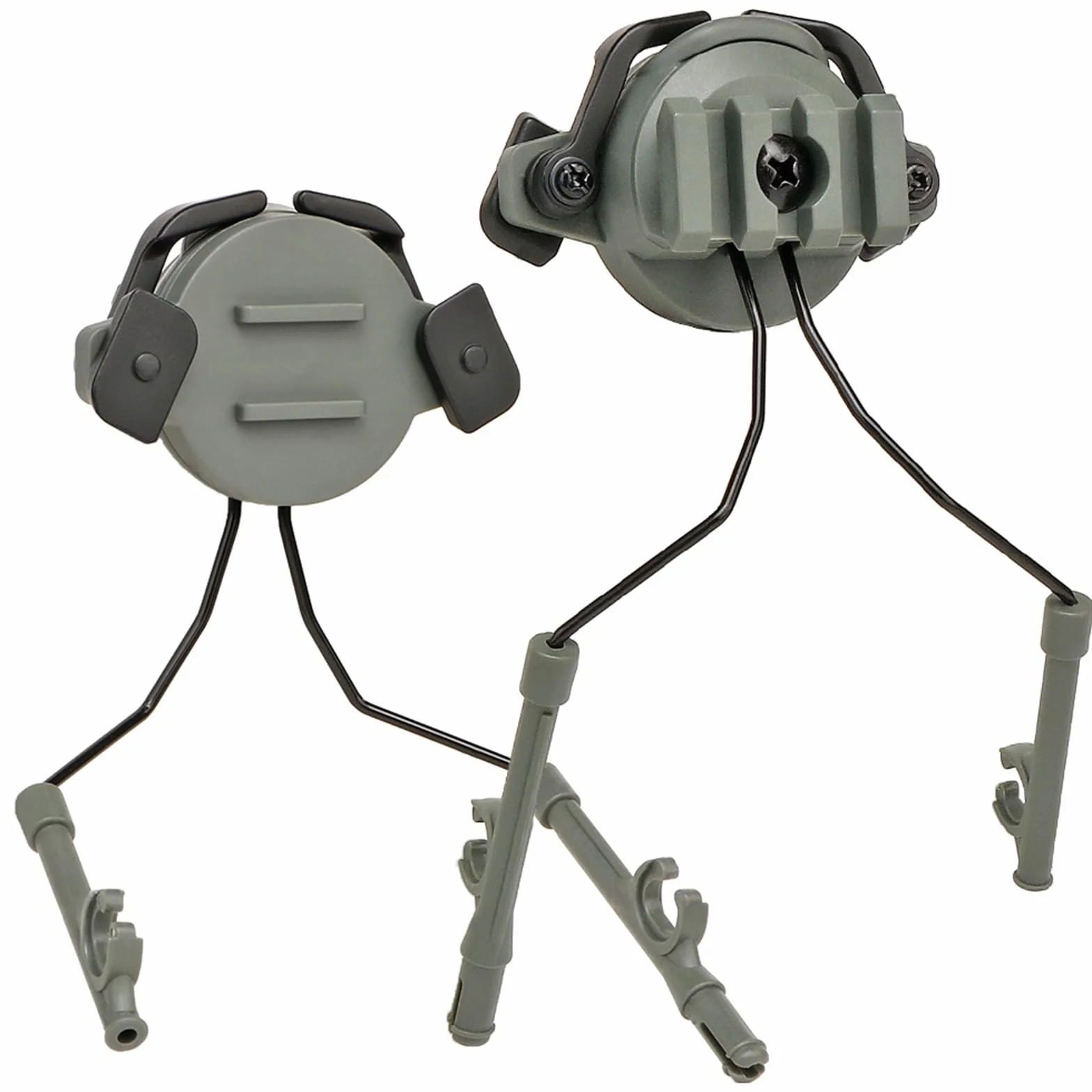 Juego de 1 par de adaptadores de carriles para cascos tácticos para Airsoft, soporte ajustable de 19 a 21 mm