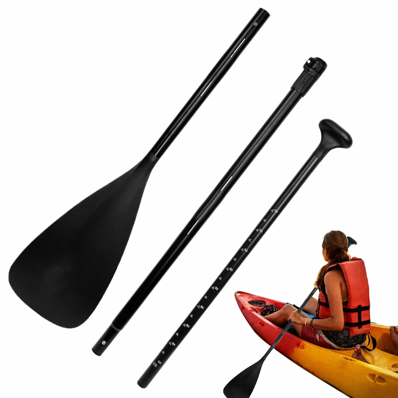 Remos inflables para kayak, tabla de remo extraíble para surf, suministros reutilizables para deportes acuáticos
