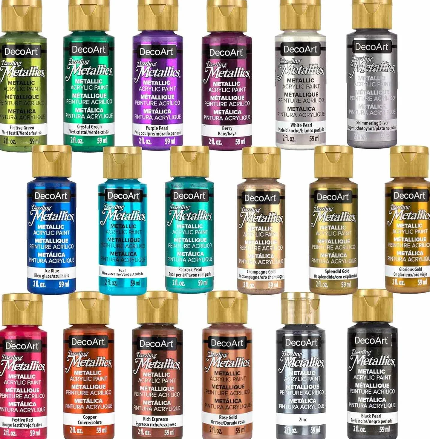 Americana Dazzling Metallics Ventilador favoritos Sampler Set