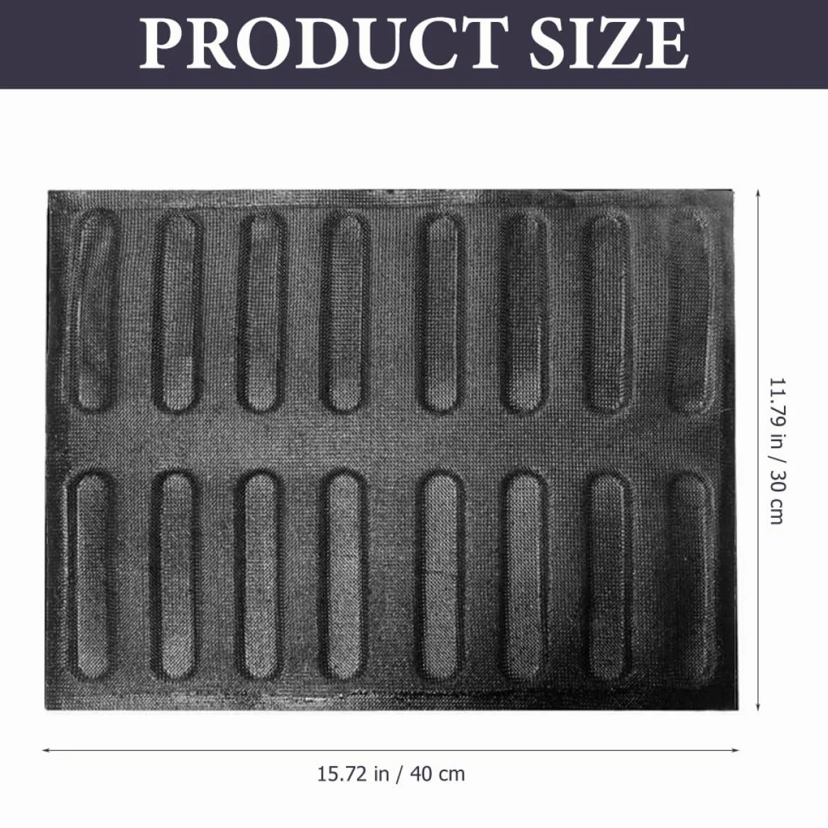 Molde de Silicona Transpirable para Hornear Pan Francés y Perritos Calientes, 16 Cavidades Flexibles, Molde Antiadherente para Panadería, Utensilio Multifunción para Cocina Diaria