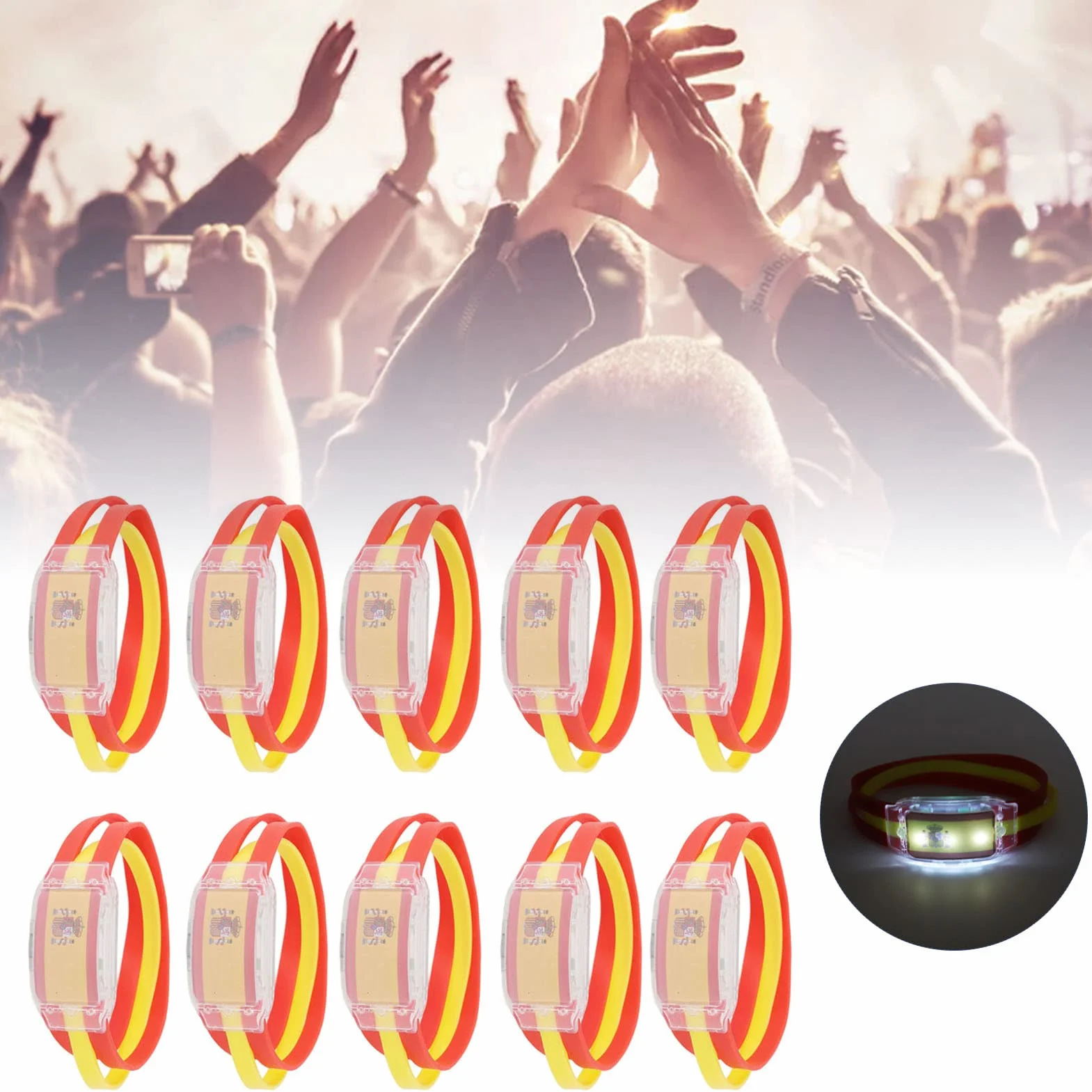 Pulsera con Brillo de Bandera Nacional, Pulsera Conmemorativa de Partido de Fútbol Multifunción Cómoda para Fanáticos del Juego de Fútbol