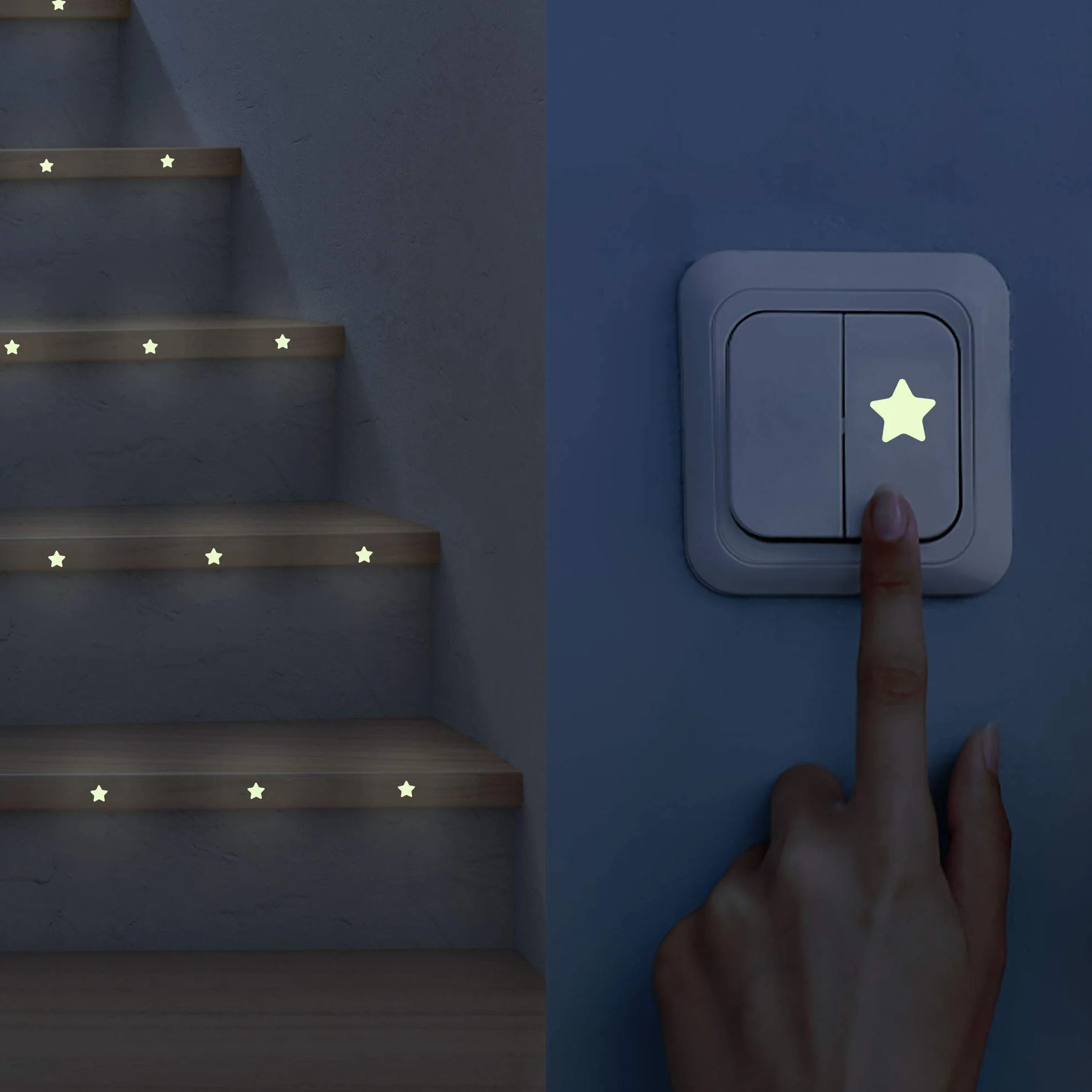 Pegatinas fluorescentes estrellas luminosas para techo y pared 452 pzas. Decoración dormitorio infantil