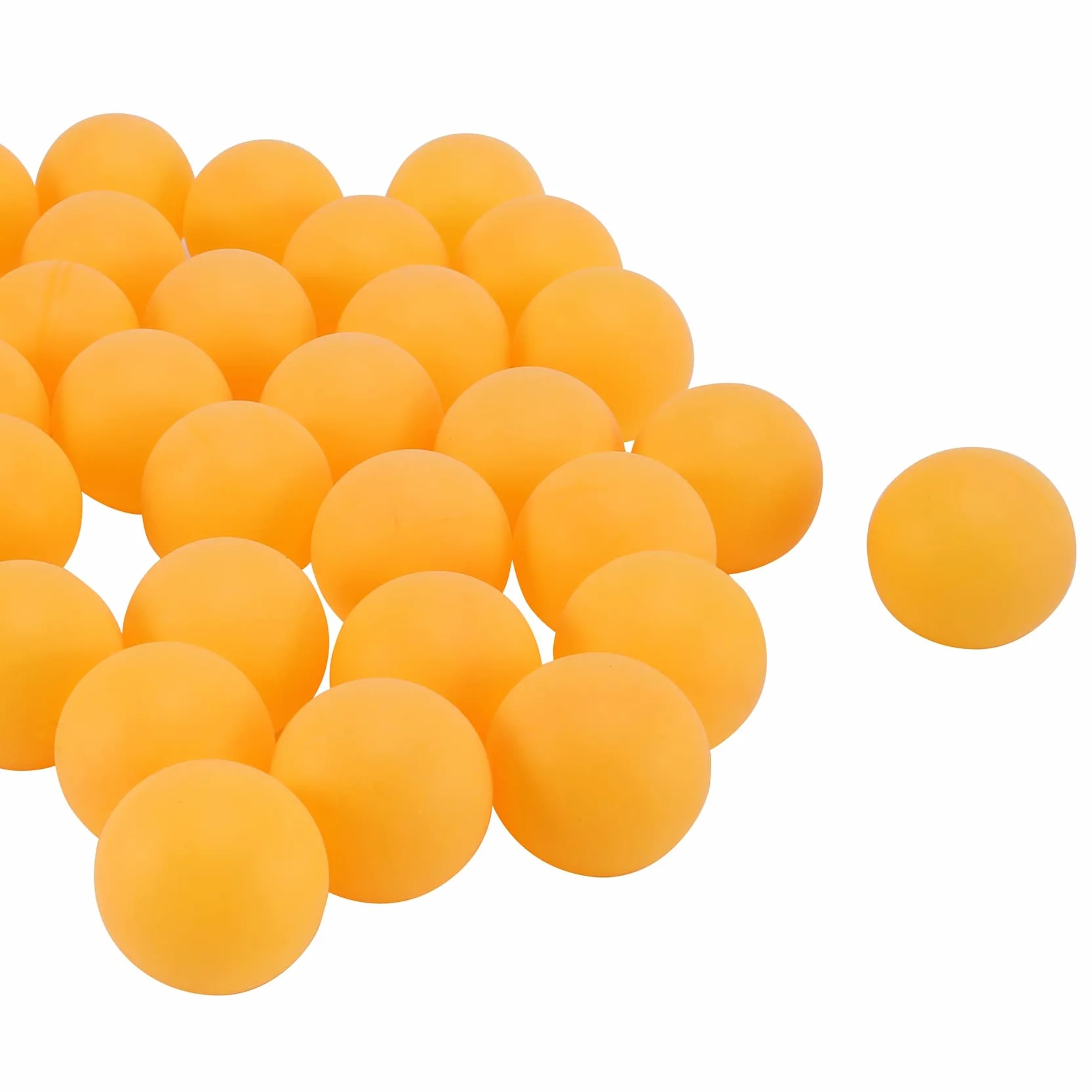 Pelotas de Ping-Pong Naranja 50 Unidades Duraderas Sin Costura Entrenamiento Avanzado