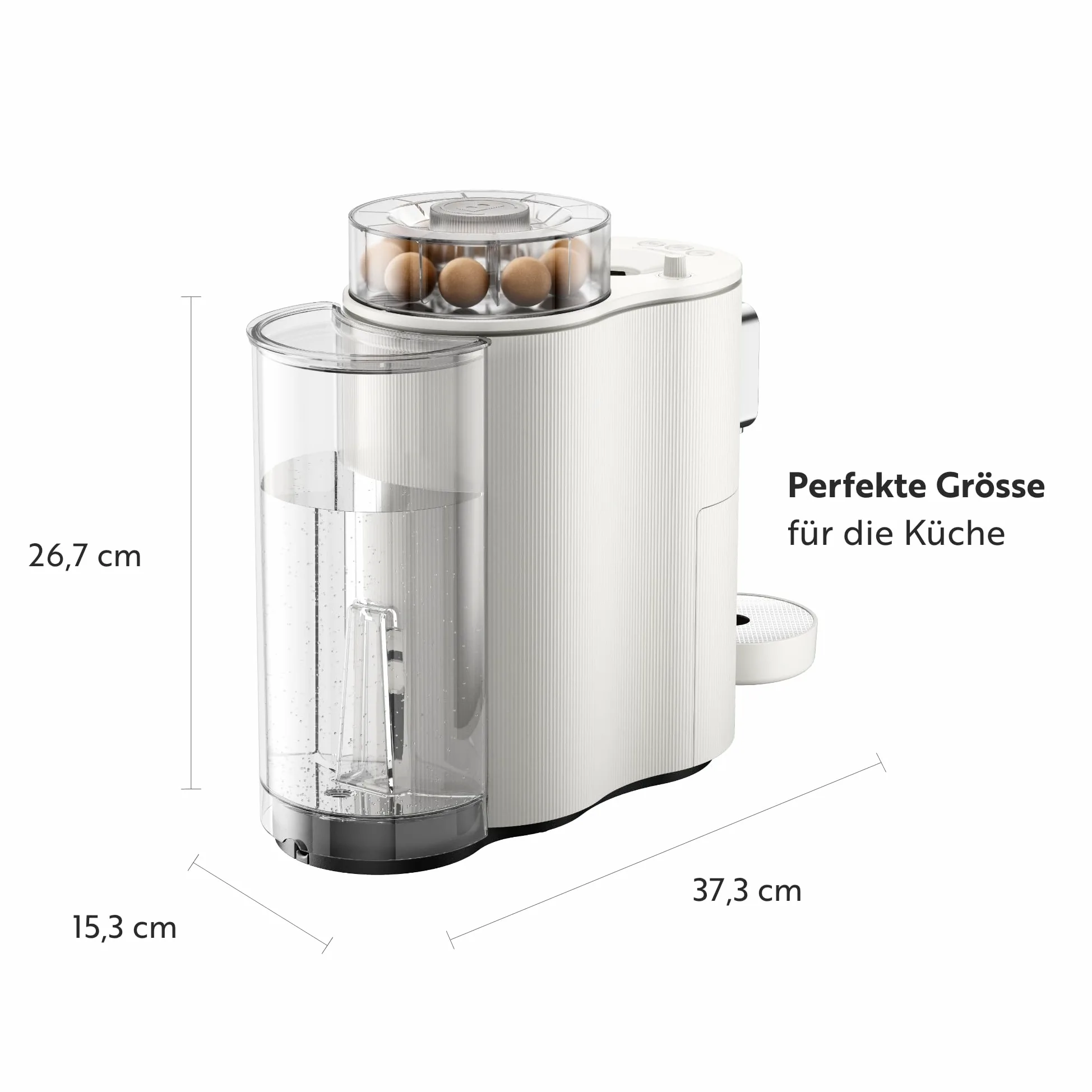 CoffeeB de café royal Globe, cafetera especialmente diseñada para el uso de Coffee Balls, 1.3L, color blanco