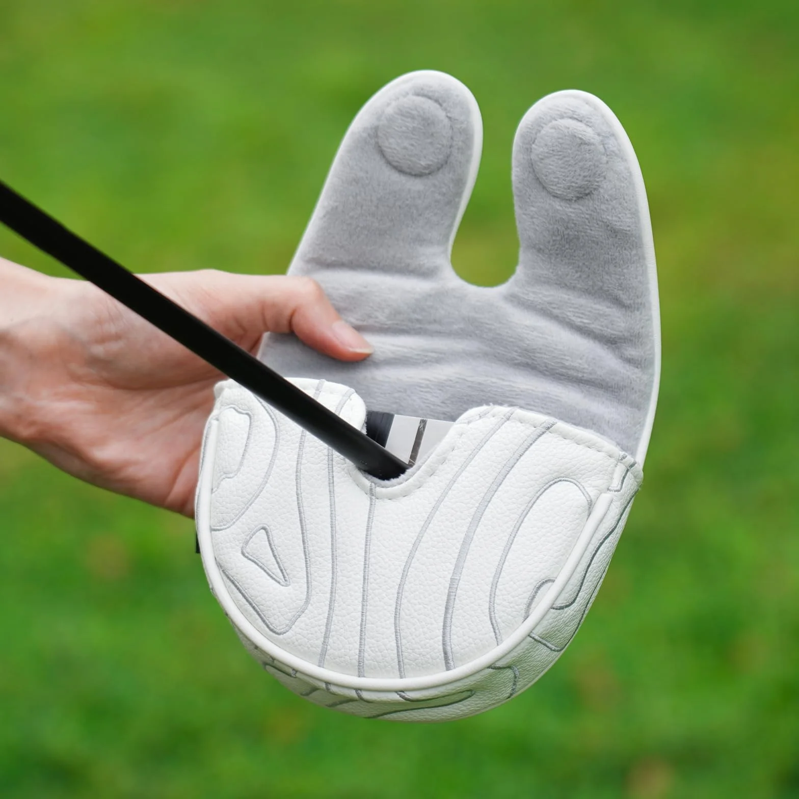 Cubierta magnética para cabeza de palo de golf de piel sintética blanca Scotty Cameron Taylormade Odyssey