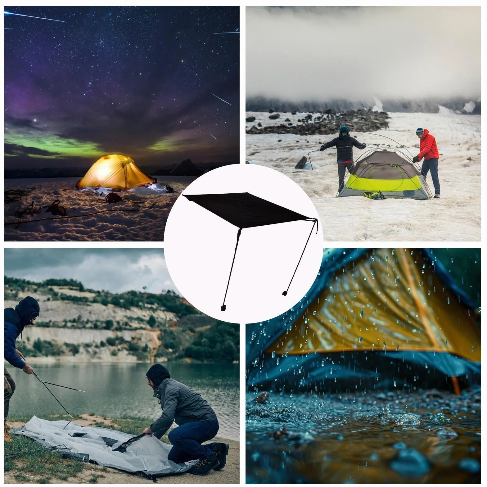 Toldo Plegable De Silla Parasol Cubierta Solar para Playa, Pesca, Senderismo, Jardín