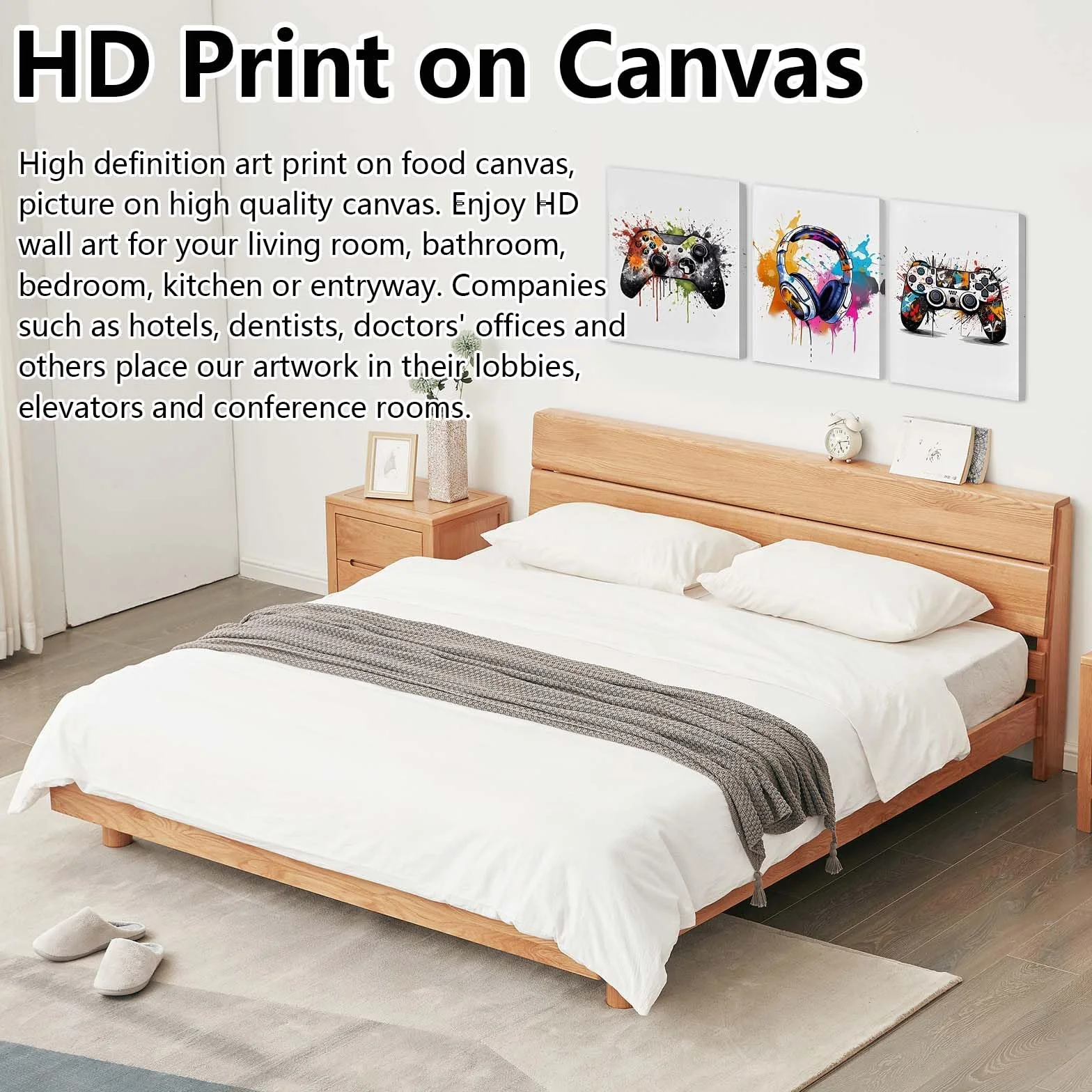 Póster de Juegos con Marco 3PCS Imágenes de Habitación Juvenil Decorativos de Pared