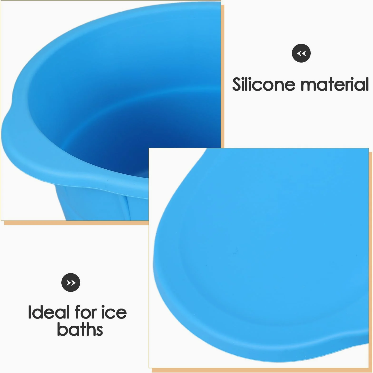 2 Piezas Molde de Silicona Reutilizable para Cubitos de Hielo Redondo Capacidad de 3.6l y Diseño Plegable Adecuado para Uso al Aire Libre y Viajes