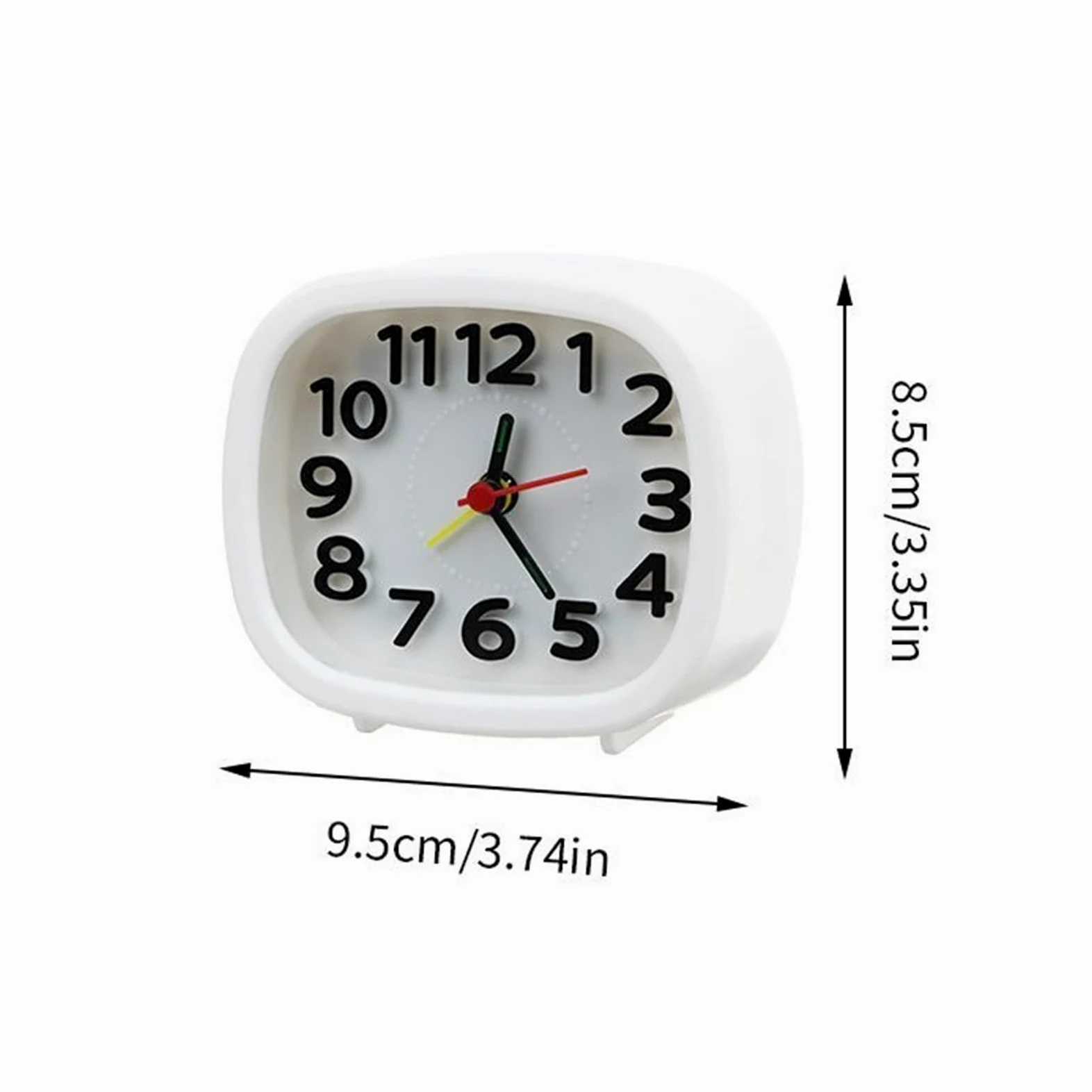 Despertador, Relojes despertadores de cuarzo a pilas for dormitorio(Black)